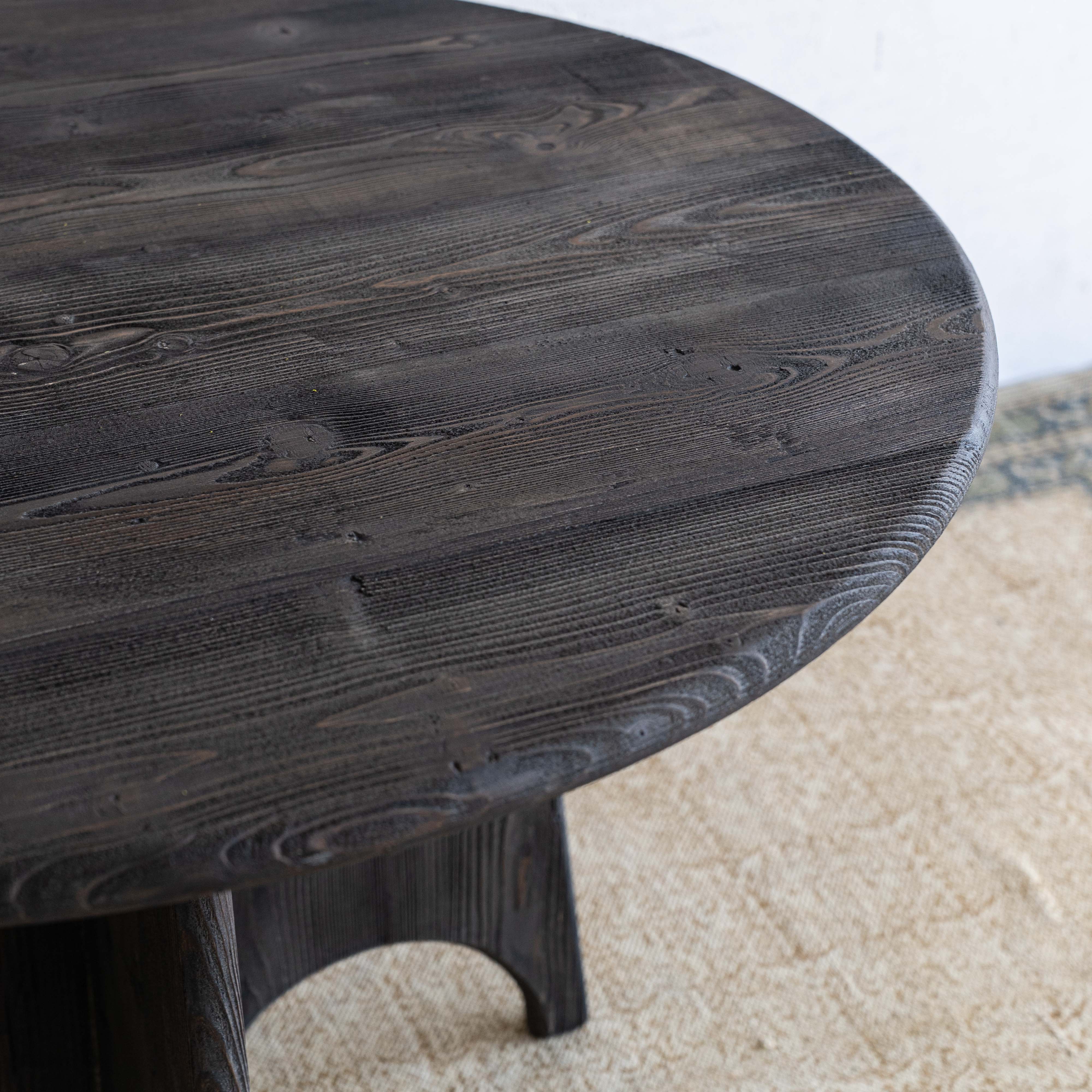 Midarc Dark Walnut Wood Round Dining Table