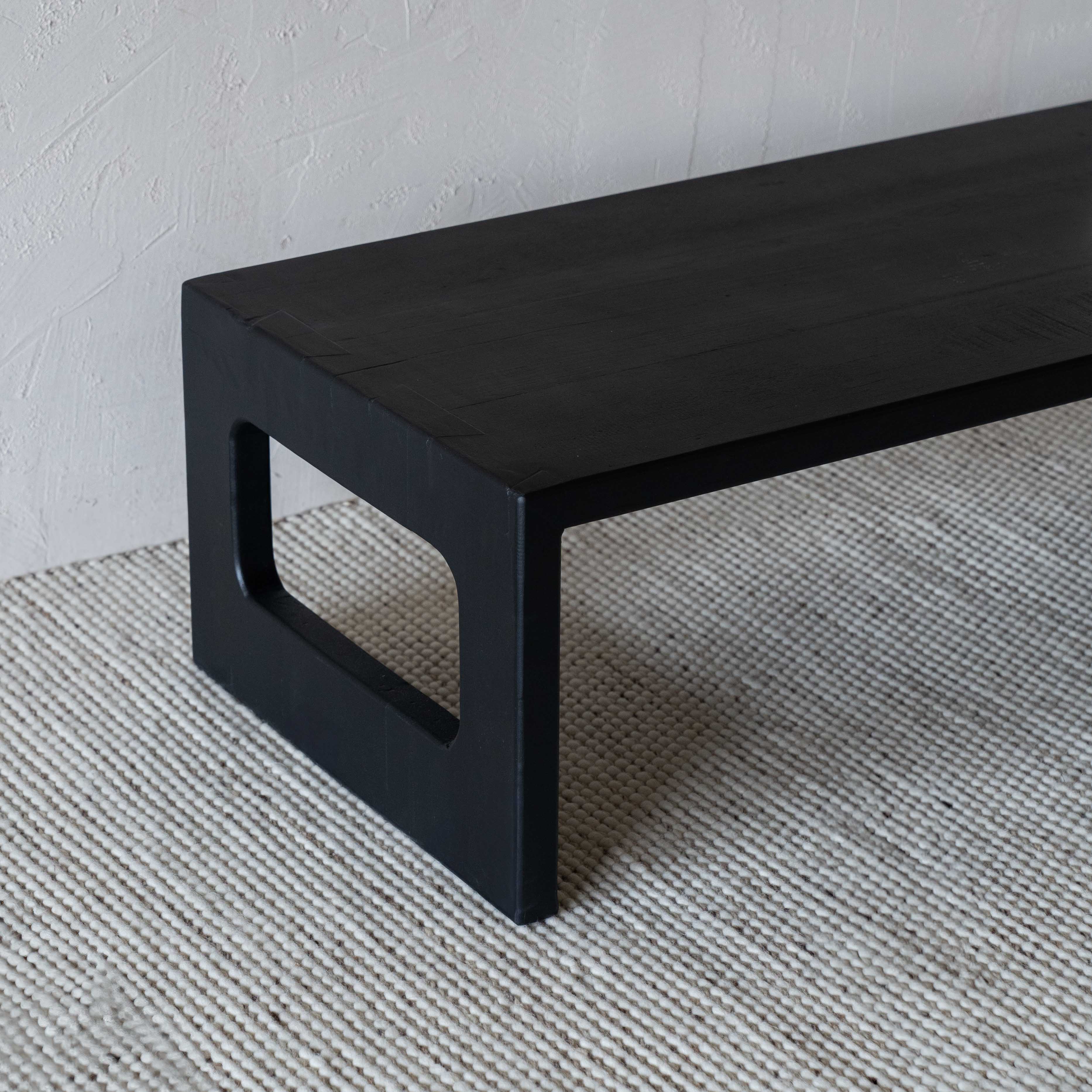 Tokyo Rectangle Black Wooden Coffee Table - Coffee Table - WS Living - UAE Wood and steel Furnitures in Dubai