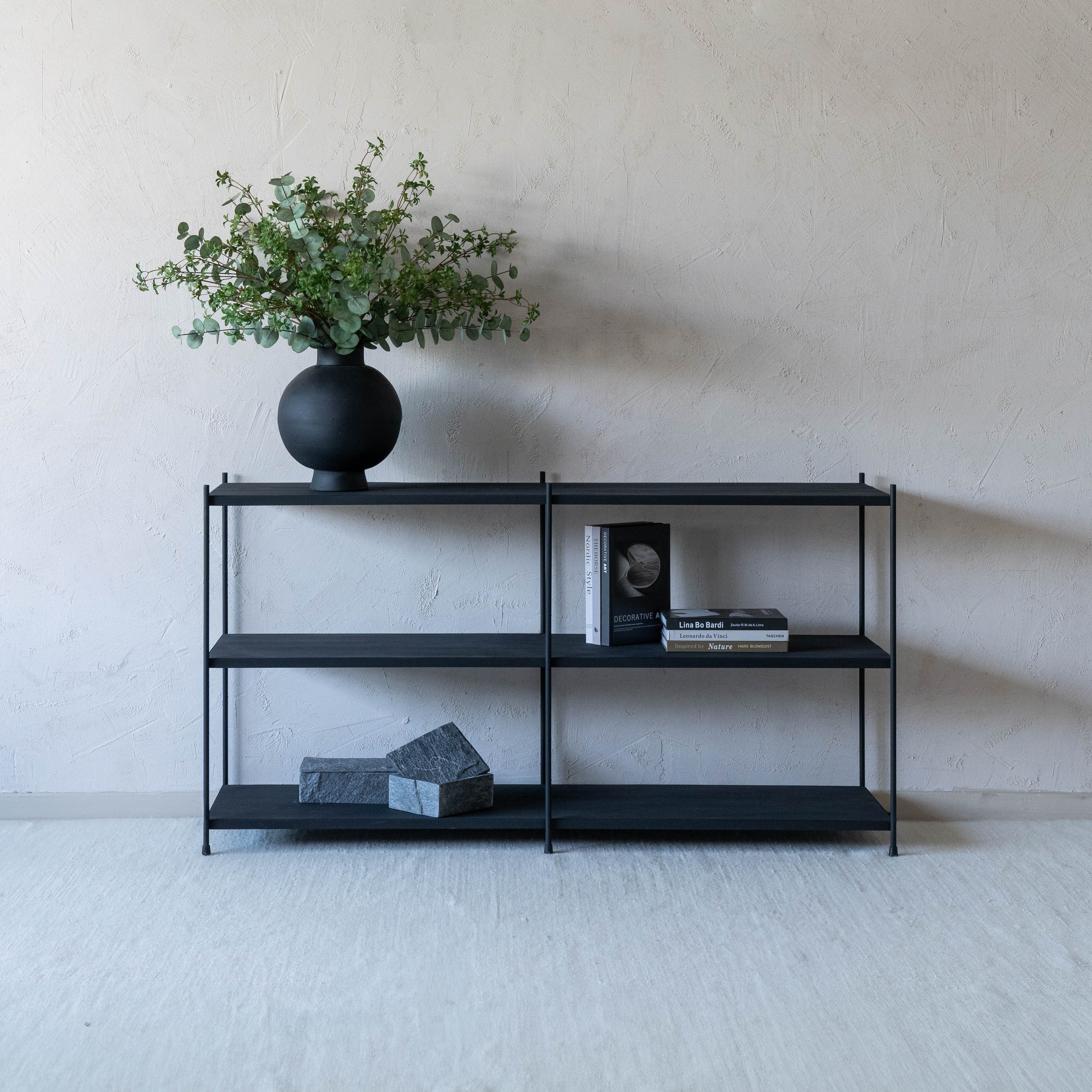 Tokyo Solid Wood Black Console  - WS Living - UAE - Consoles Wood and steel Furnitures - Dubai