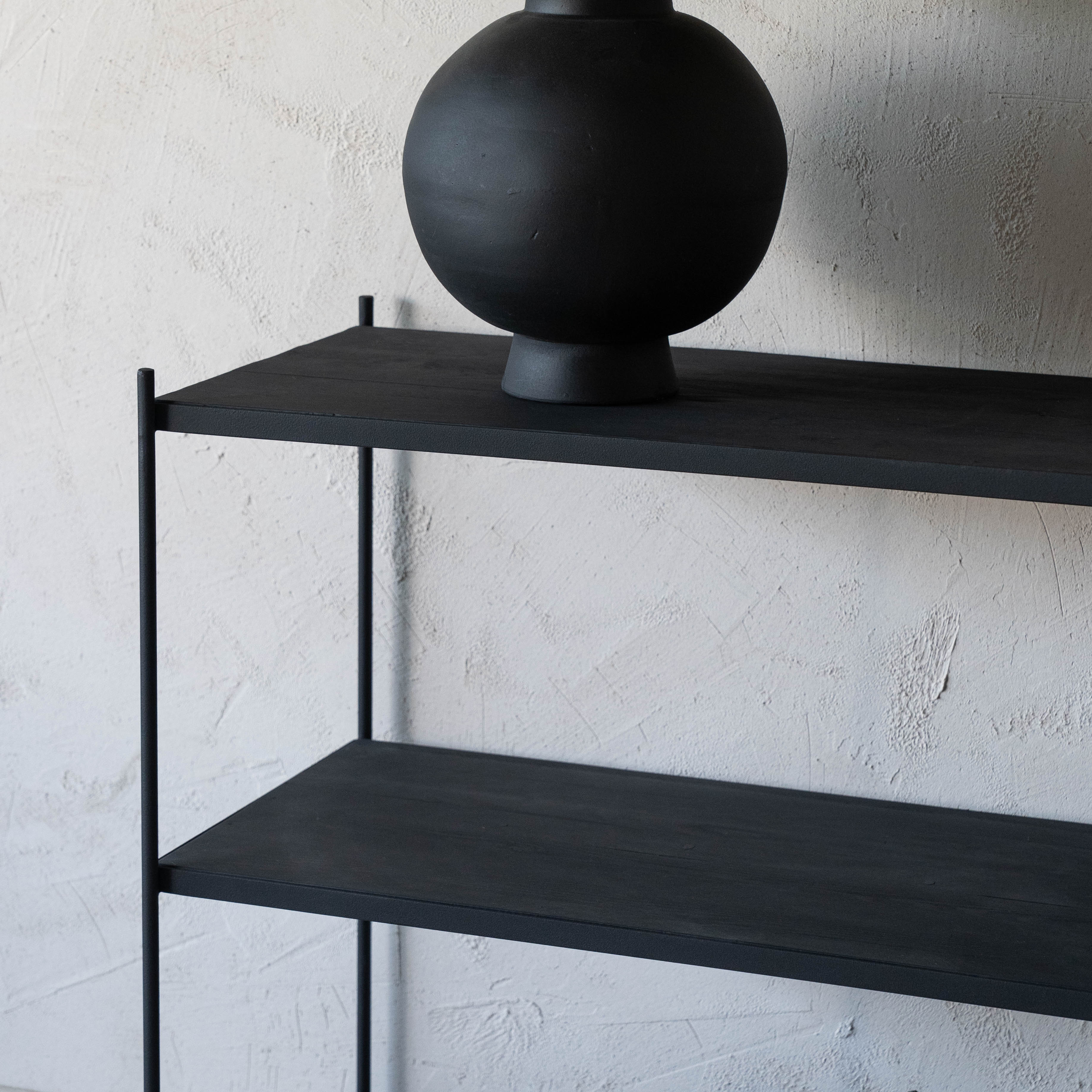 Tokyo Solid Wood Black Console  - WS Living - UAE - Consoles Wood and steel Furnitures - Dubai