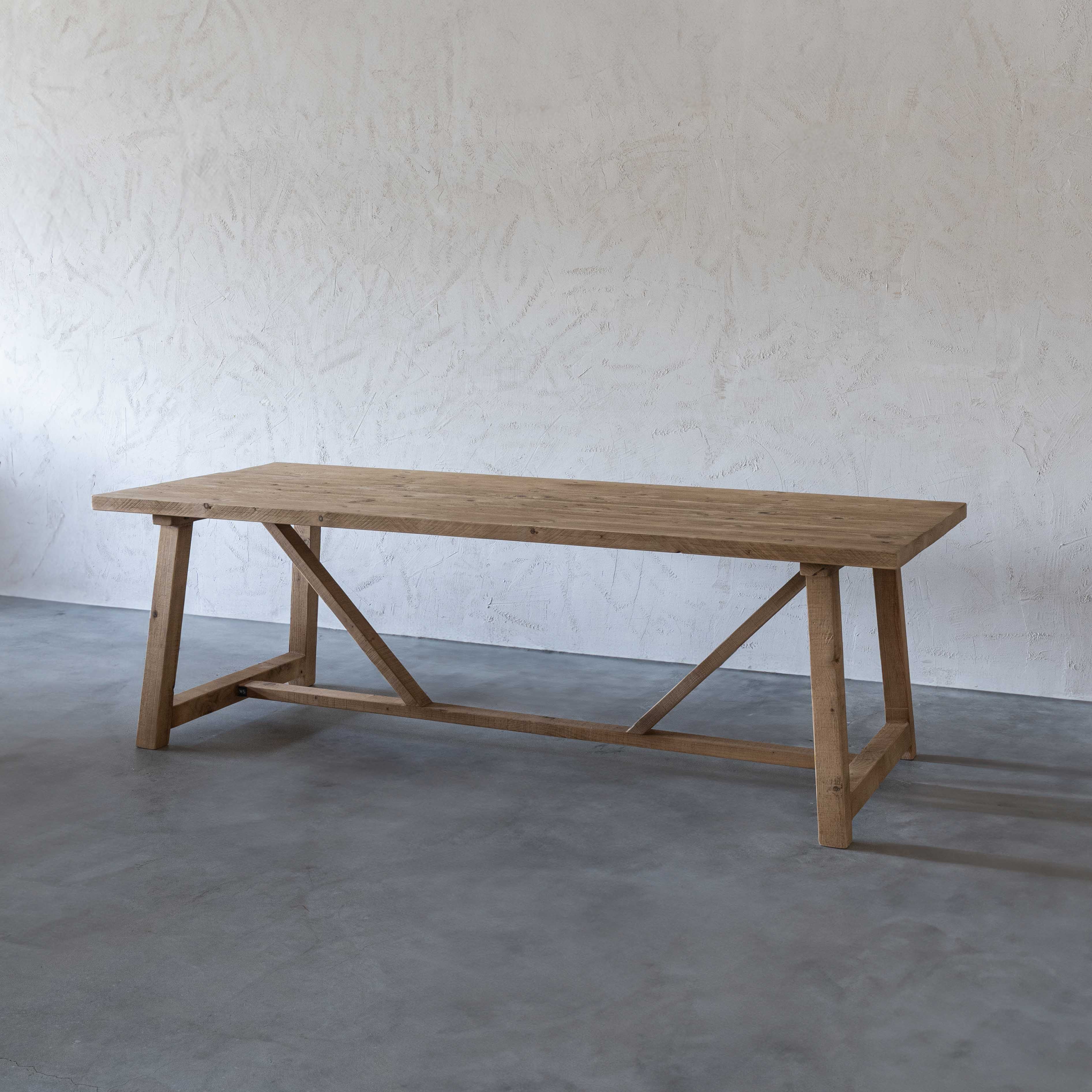 Tommy Natural Pine Wood Dining Table - Dining Tables - WS Living - UAE Wood and steel Furnitures in Dubai