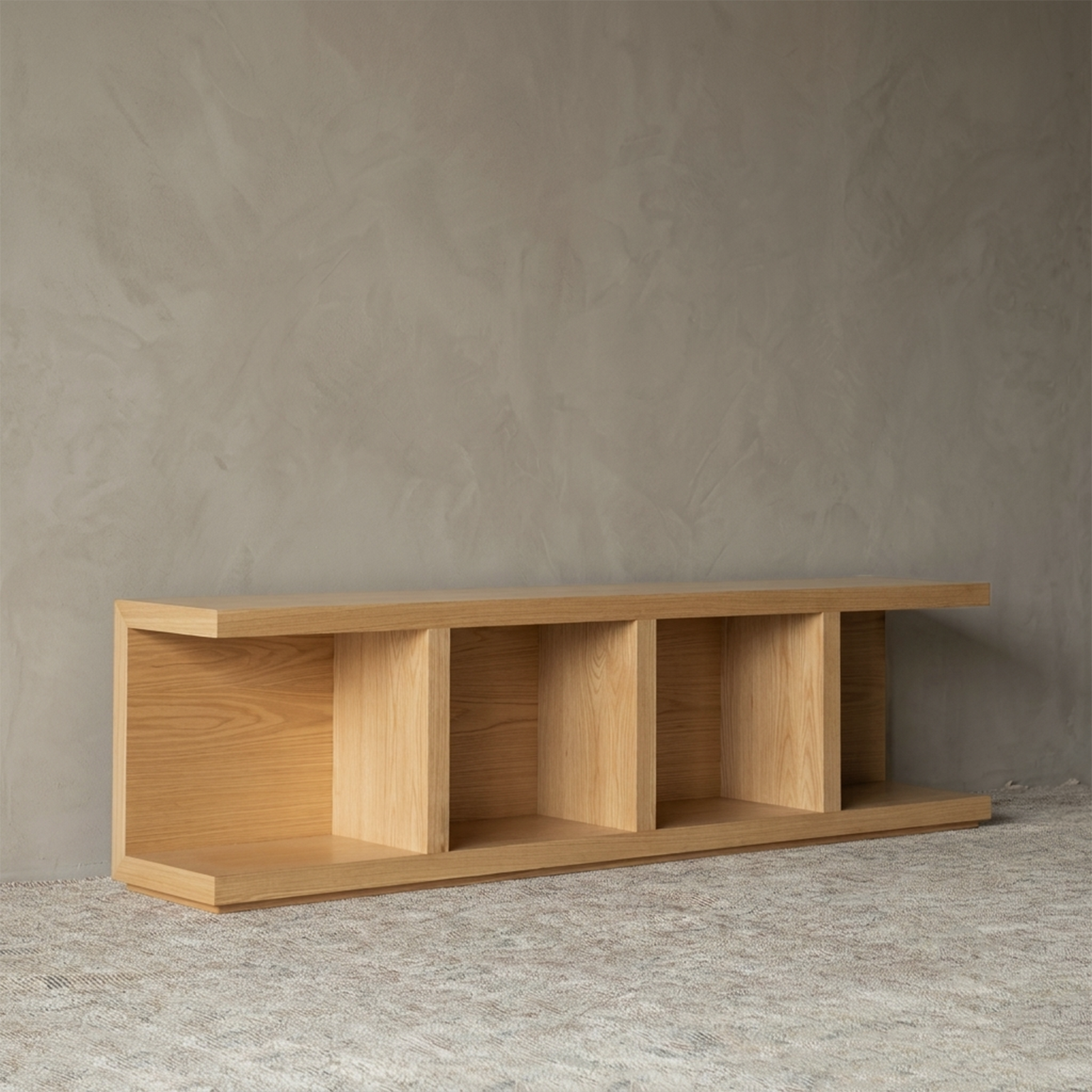 Torvane Minimalist Open Shelf TV Unit