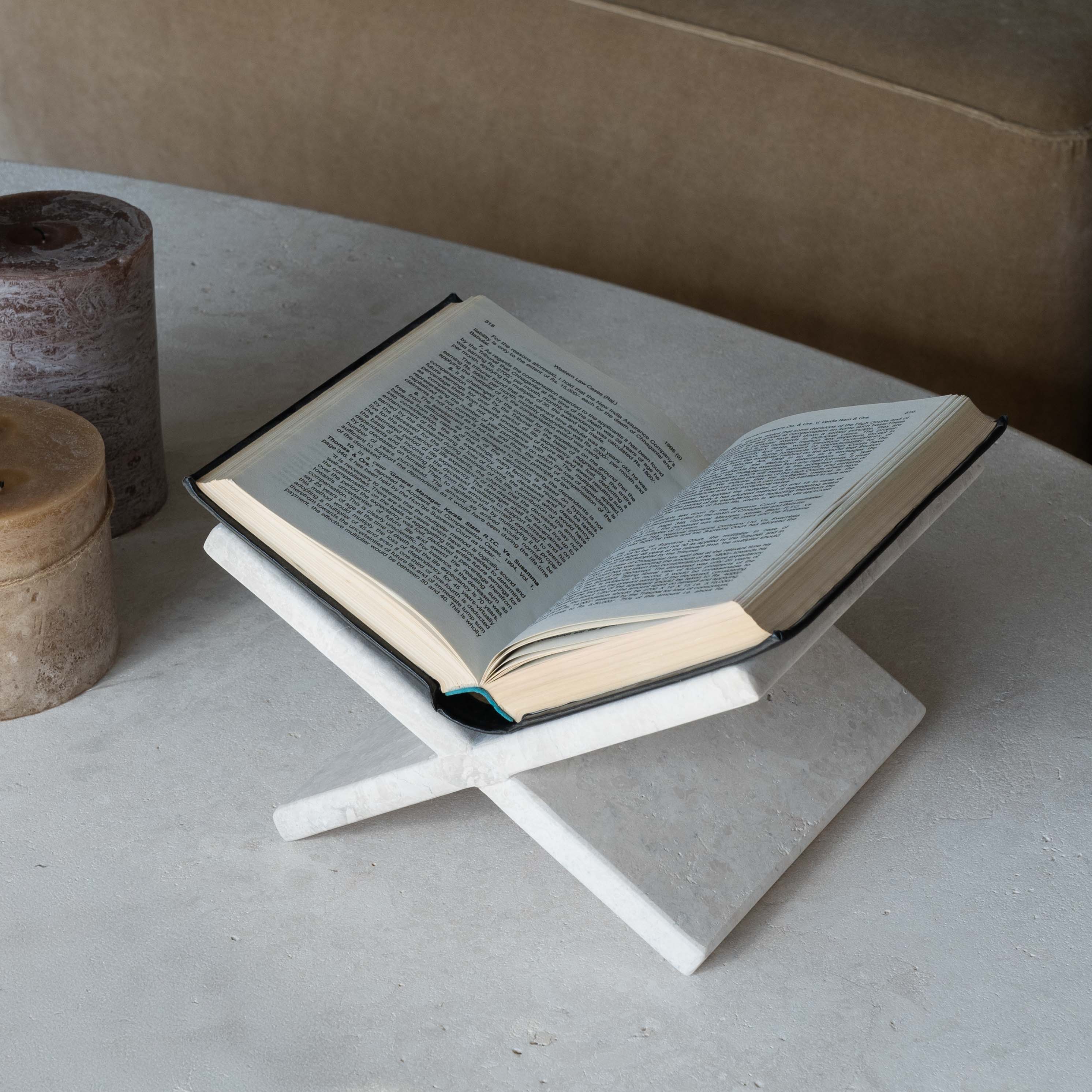 Natural Marble Book Stand - Book Stand - WS Living Furniture Home Furniture Stores in Dubai