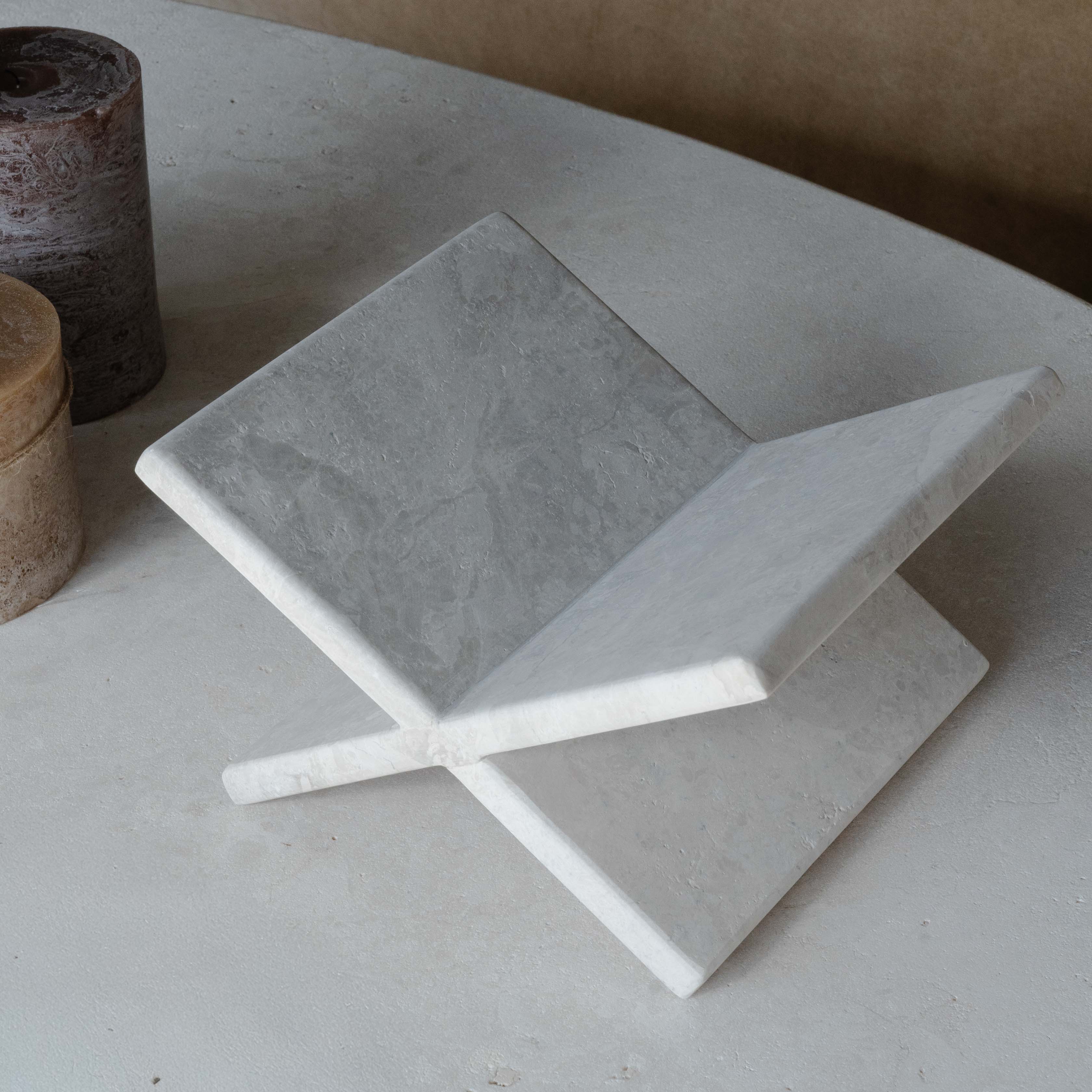 Natural Marble Book Stand - Book Stand - WS Living Furniture Home Furniture Stores in Dubai