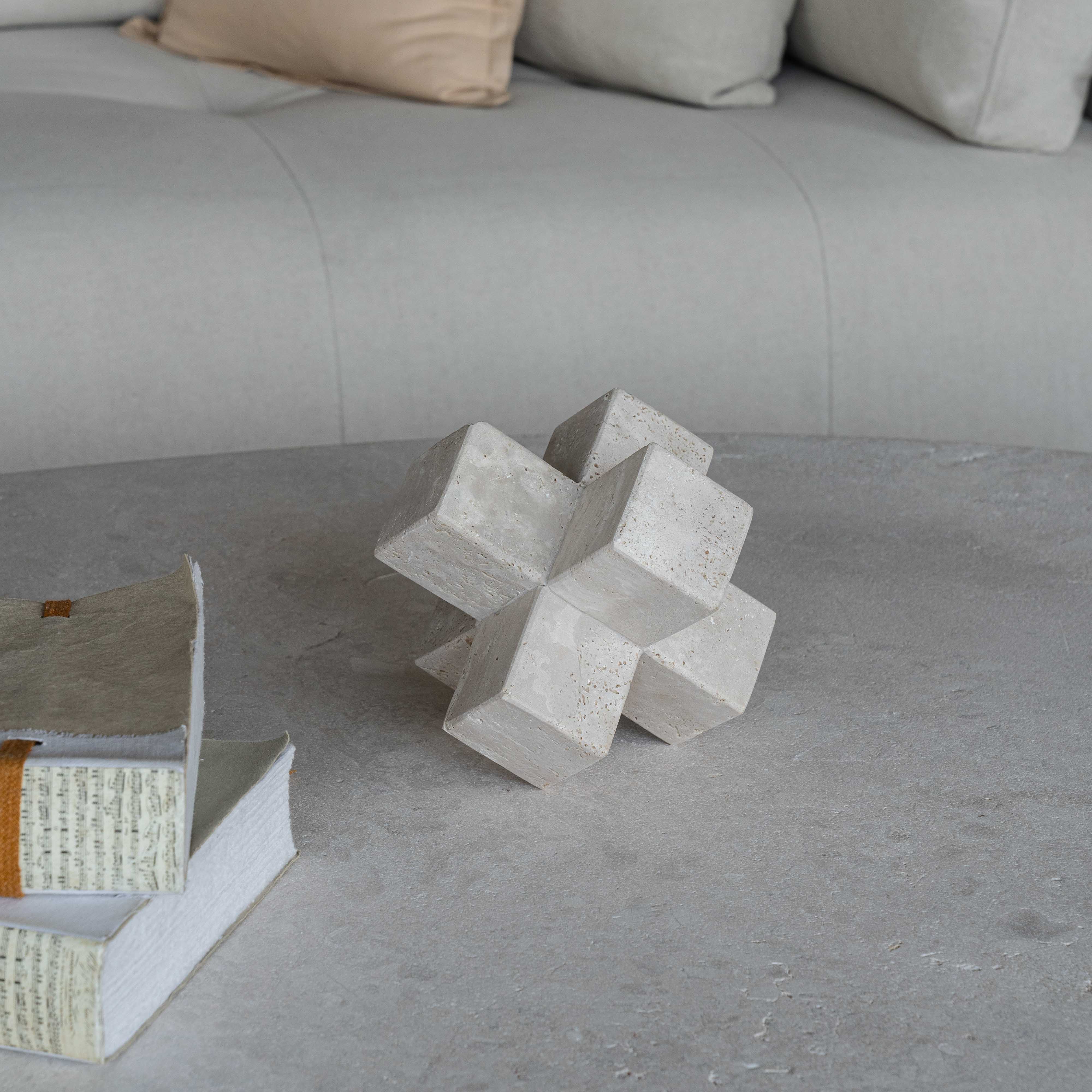 Natural Travertine Marble Dice - Decors - WS Living Furniture Home Furniture Stores in Dubai