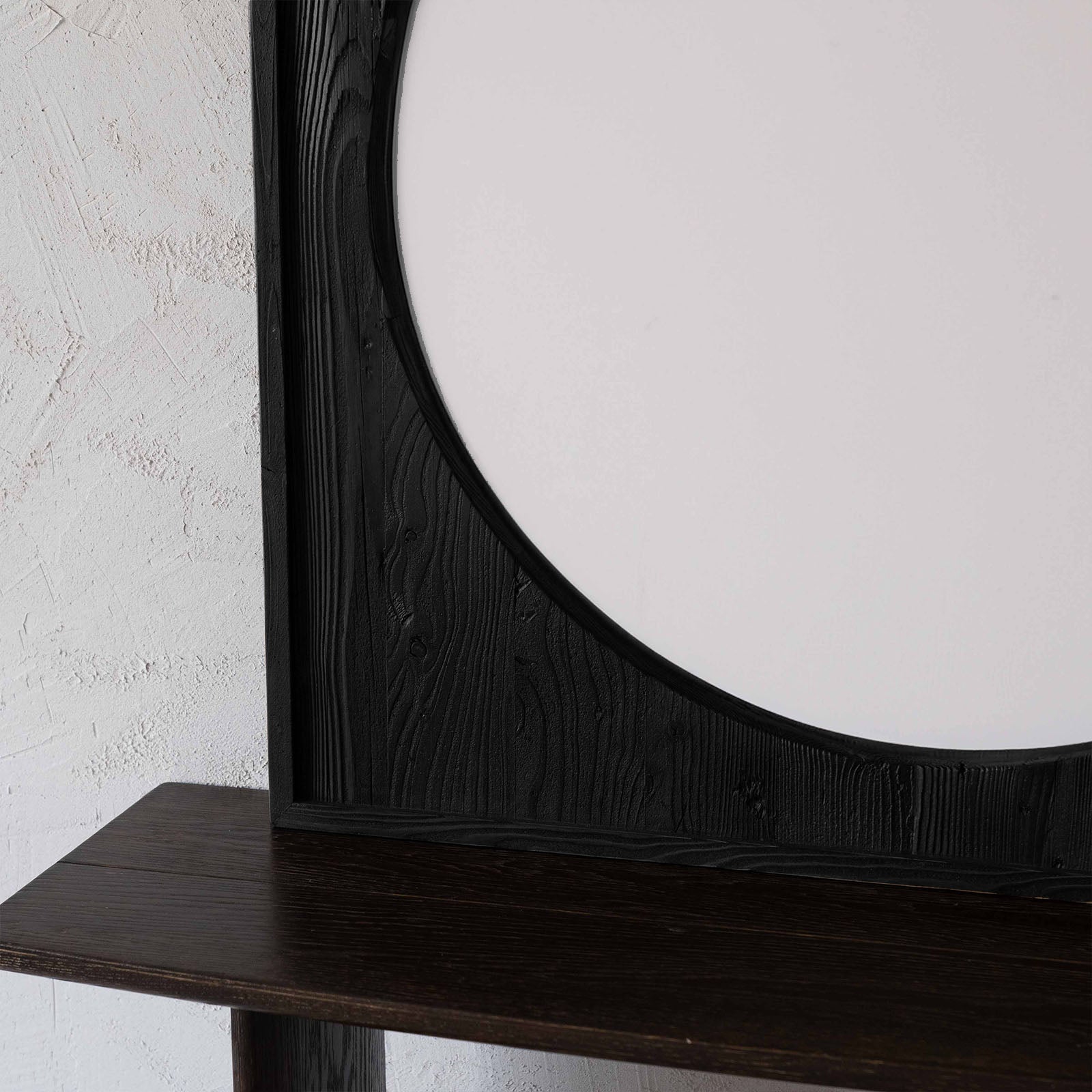 Submarine Black Solid Wood Mirror - Mirrors - WS Living - UAE Modern Home Furniture Stores in Dubai