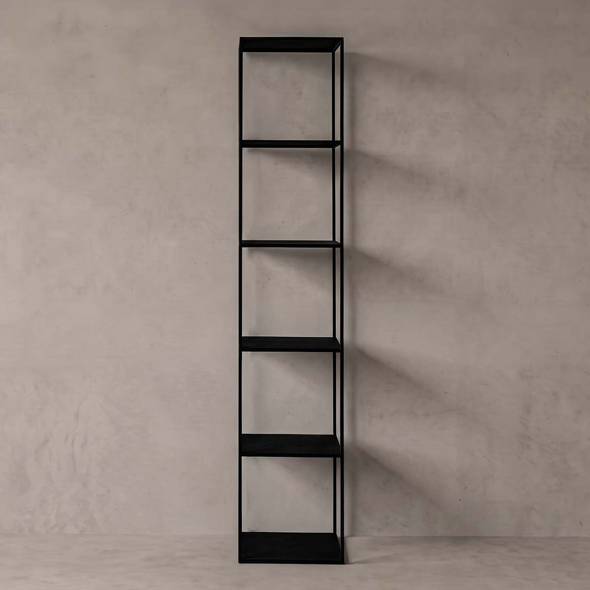 Monochrome Single Powder Coated Steel Shelf - Small