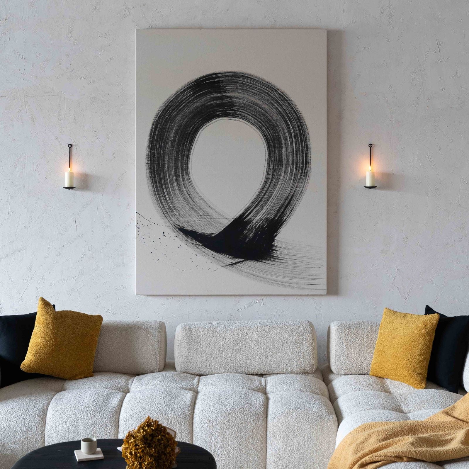 Lyra Hand Painted Abstract Wall Art Painting - Art Paintings - WS Living - UAE Modern Home Furniture Stores in Dubai