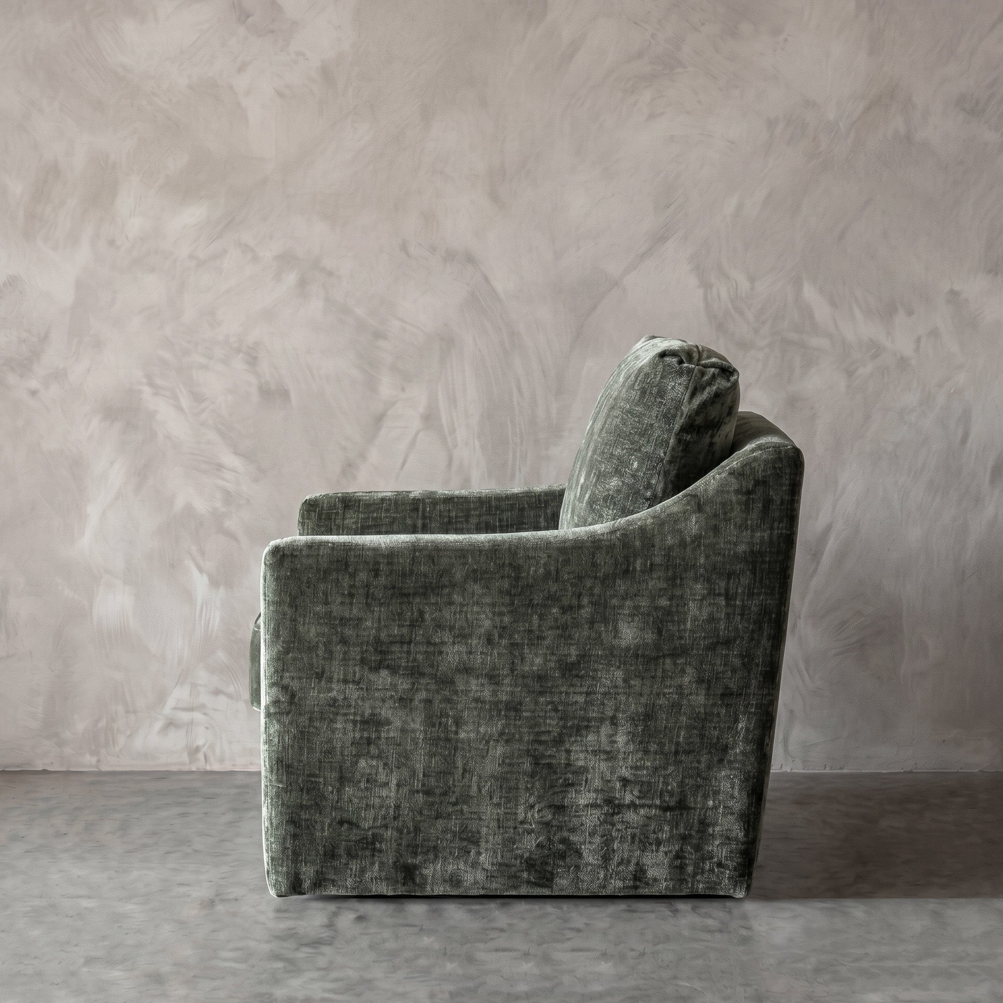 كرسي بذراعين دوار حديث من فيلورا - أخضر