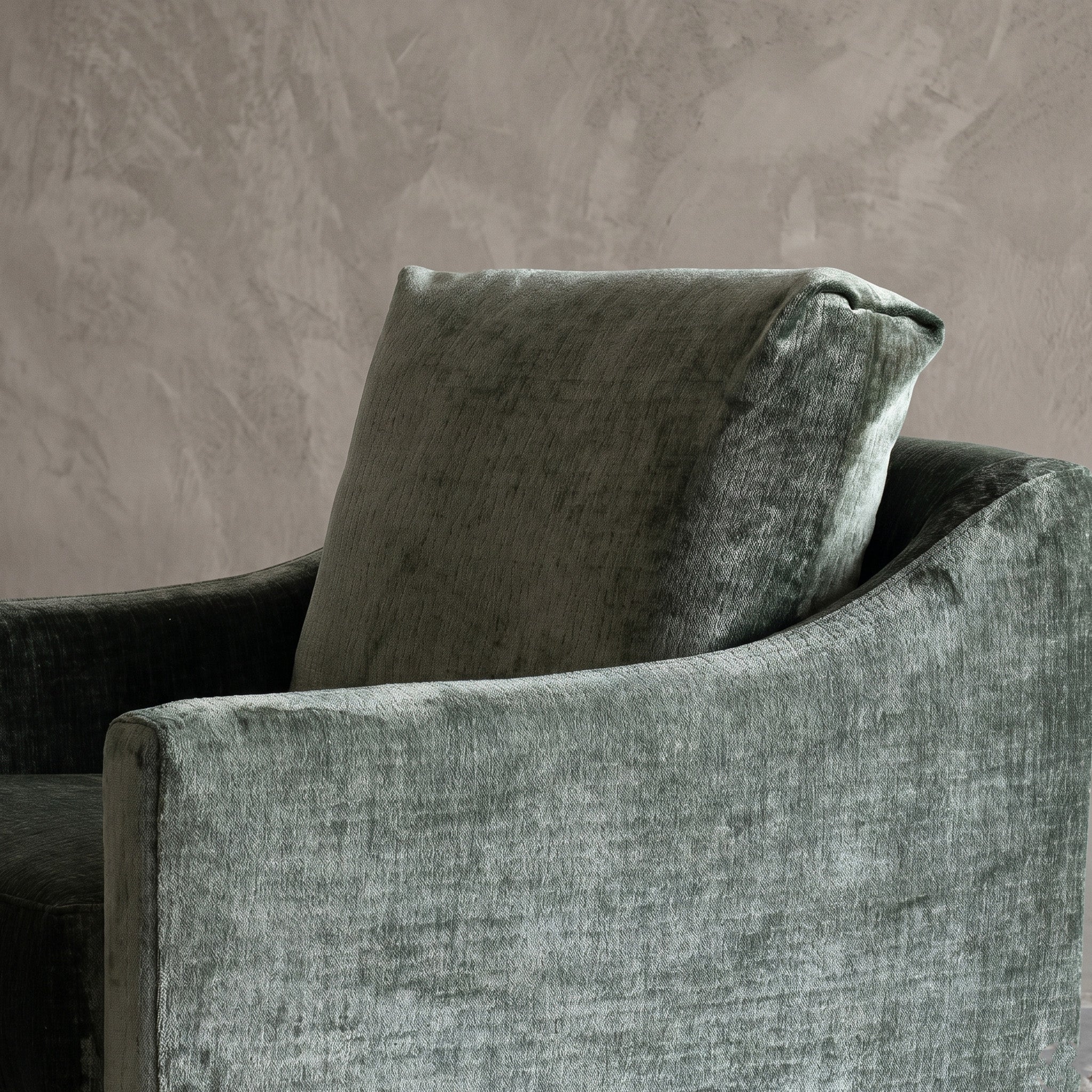 كرسي بذراعين دوار حديث من فيلورا - أخضر