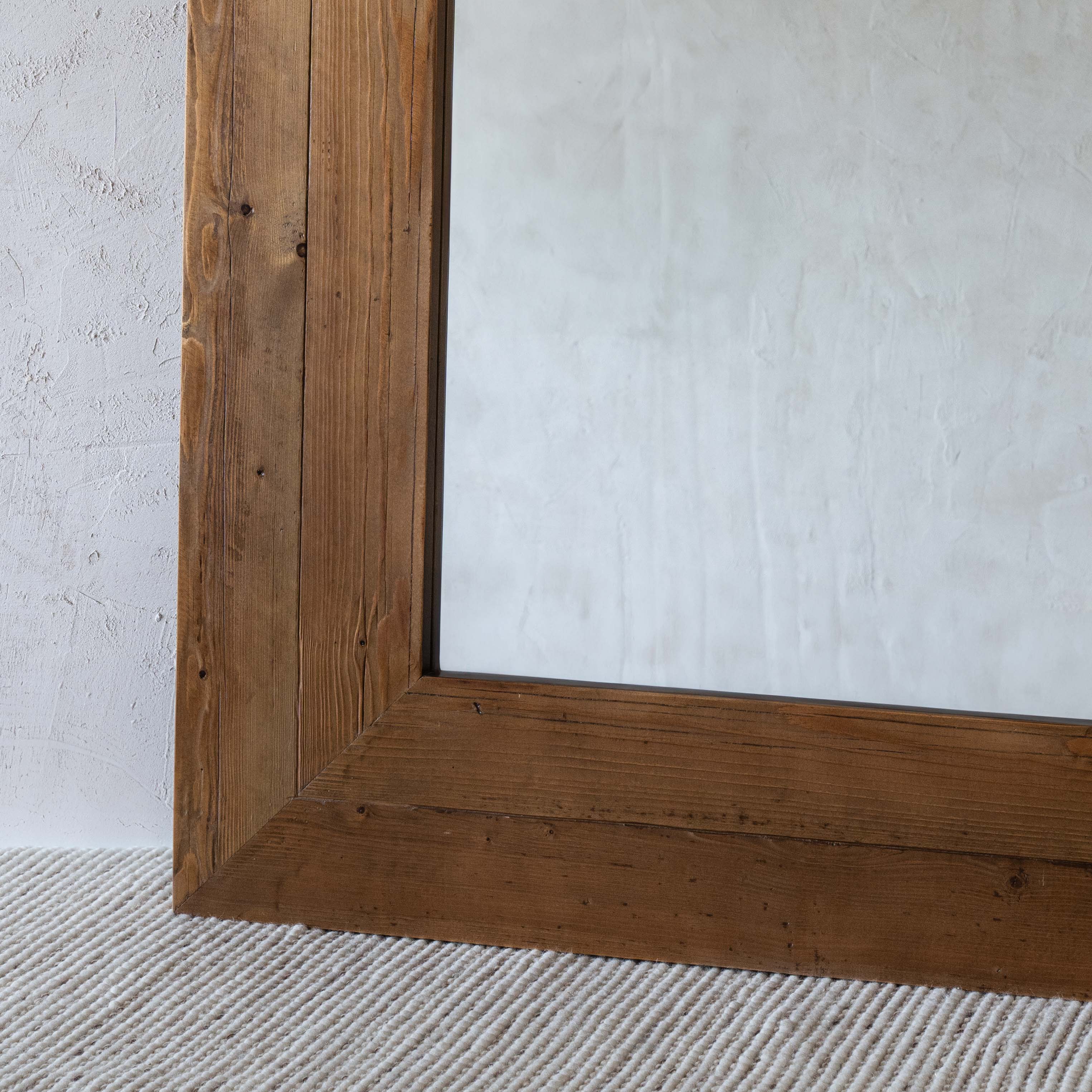 Vayan Classic Natural Wooden Floor Mirror - Mirrors - WS Living - UAE Wood and steel Furnitures in Dubai