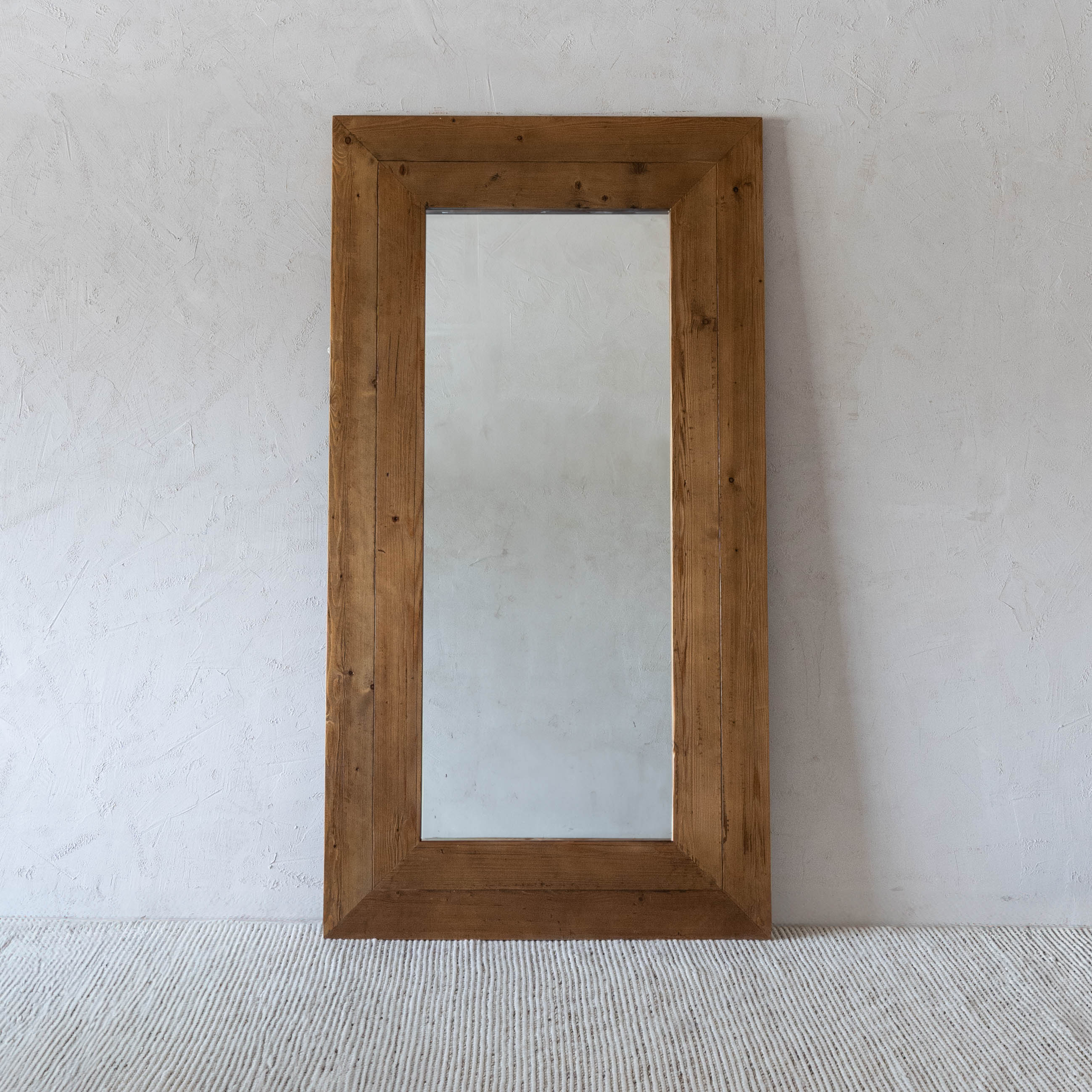 Vayan Classic Natural Wooden Floor Mirror - Mirrors - WS Living - UAE Wood and steel Furnitures in Dubai