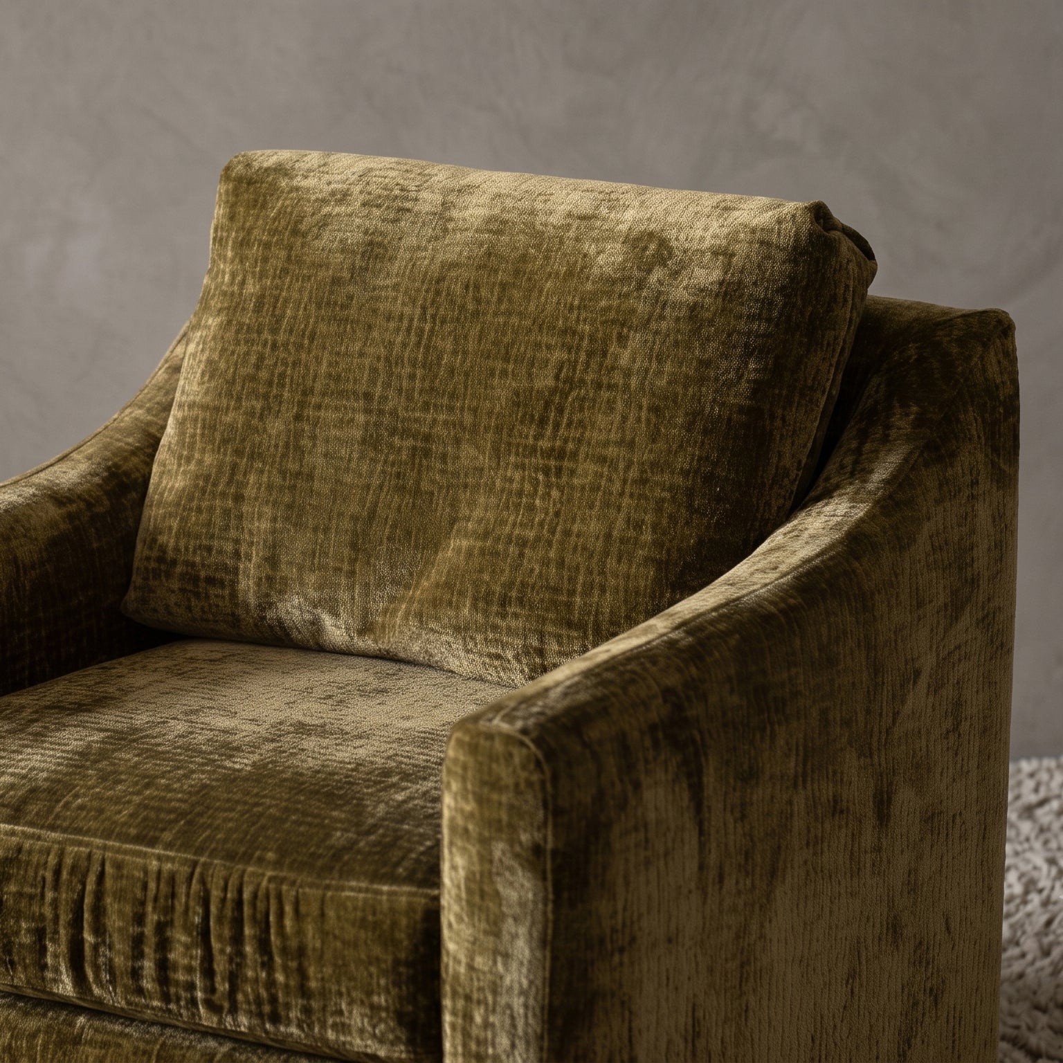 Velora Modern Swivel Armchair - TEXTURE MUSTARD