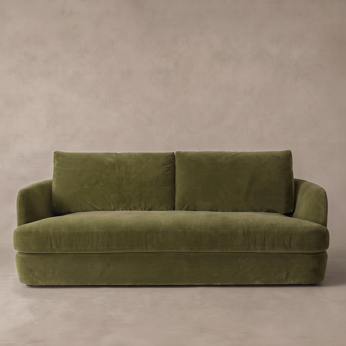 Verona Luxe Modern Green Velvet 3 Seater Sofa