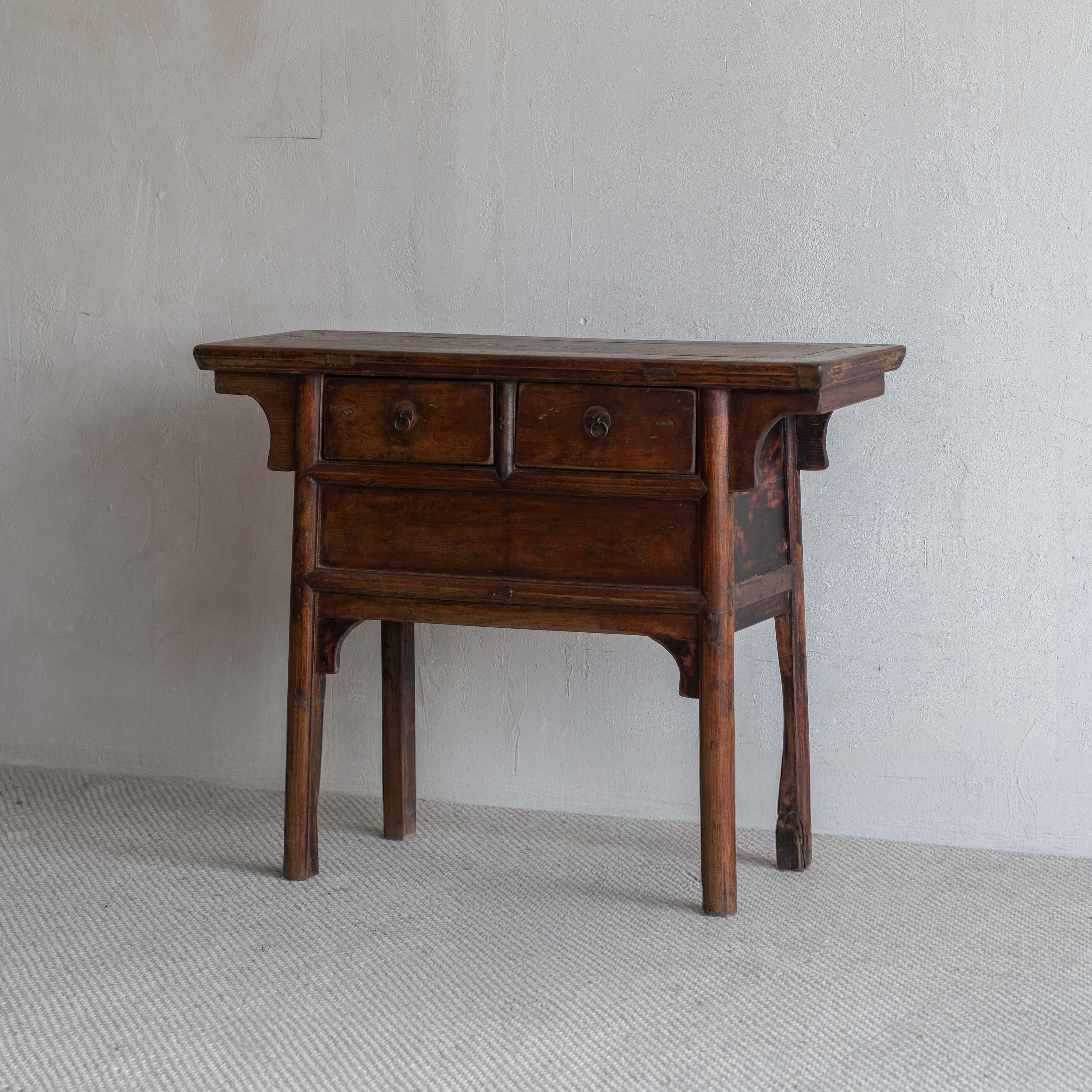 Meridian Real Antique Solid Wood Altar Console Table
