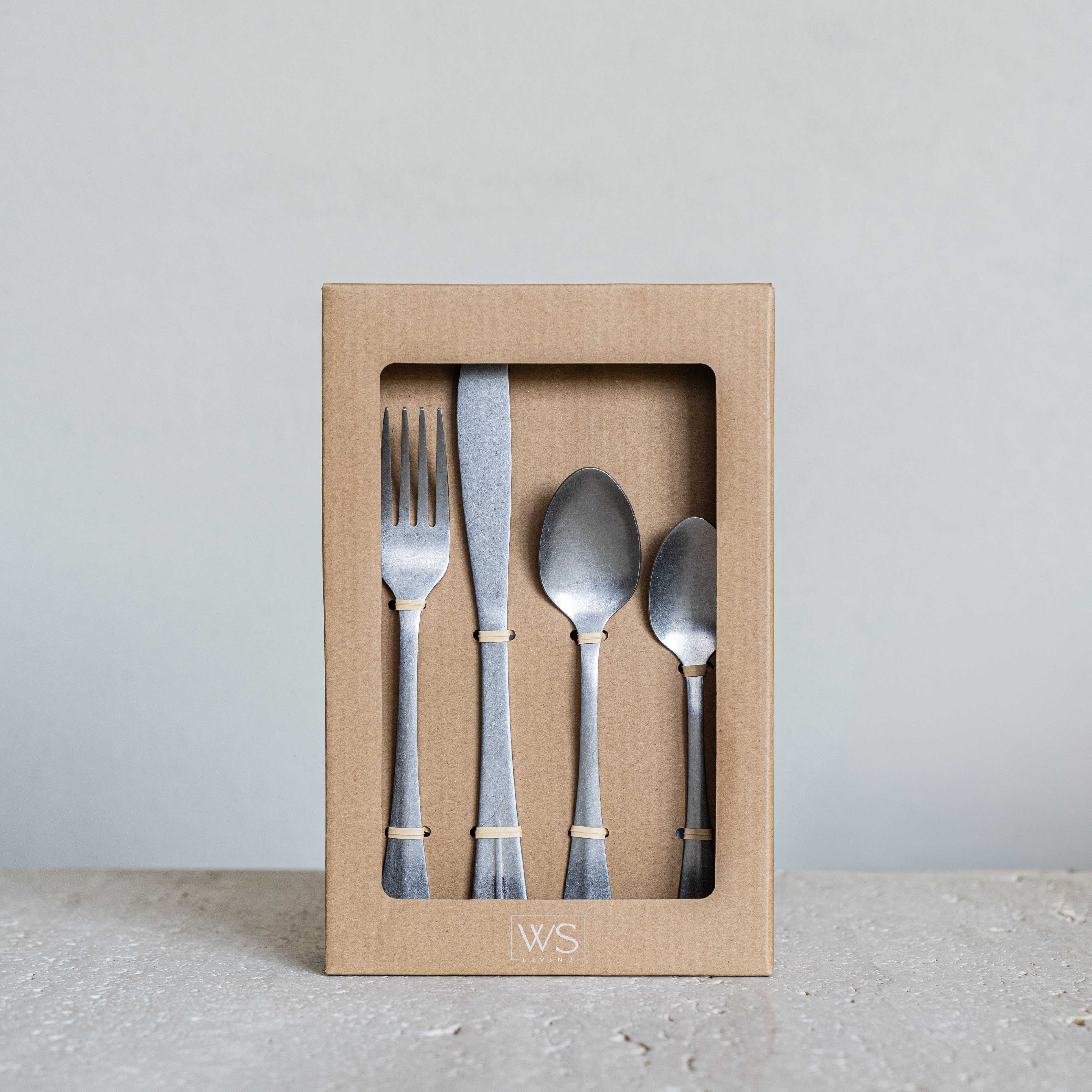 Rustic Forge Vintage Artisan Cutlery Set For 4 Persons - 16 pcs - Cutlery Set - WS Living Furniture  Furniture Store in Dubai