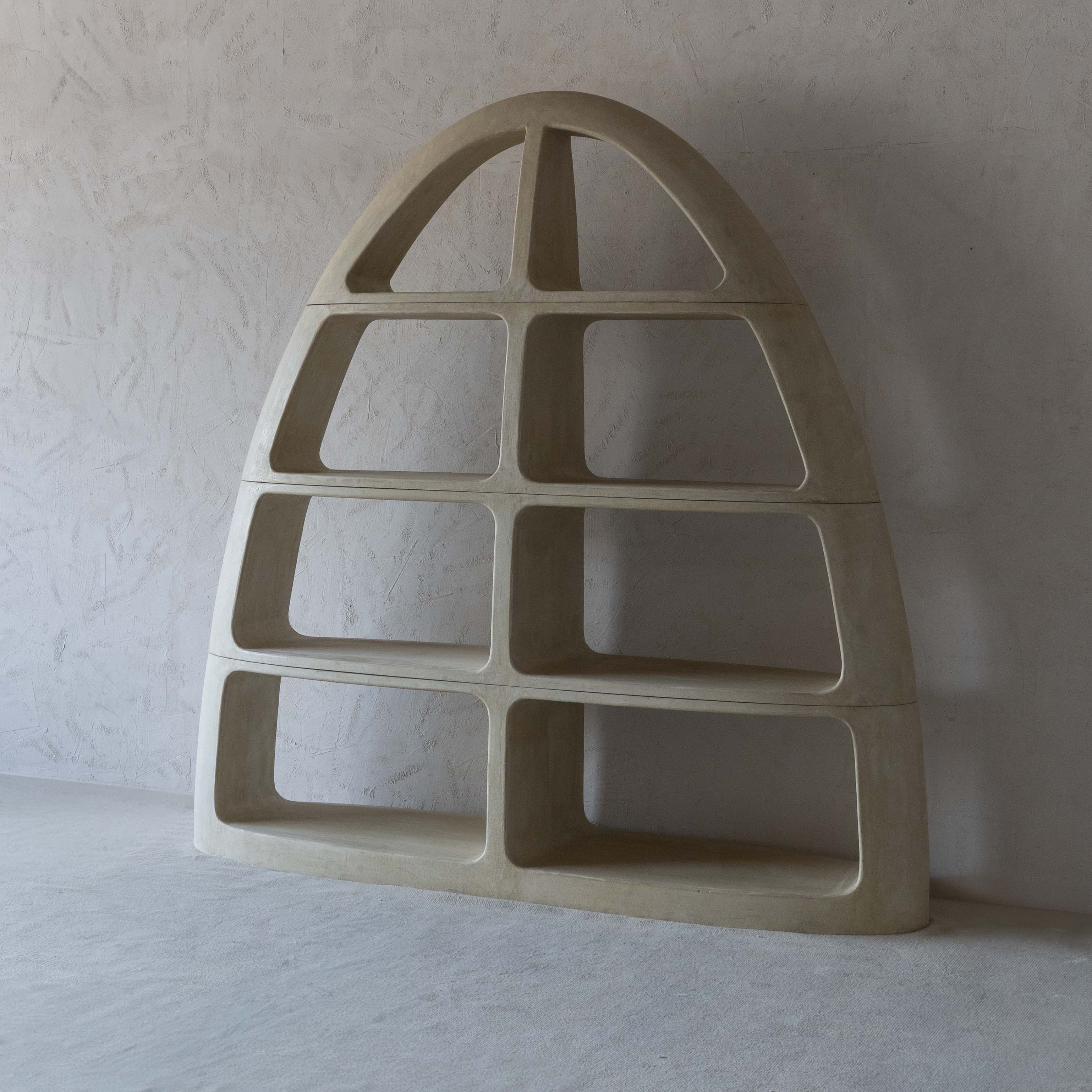 Vondom - Egg Shape Modern Beige Handcrafted Book Shelf - Shelf - WS Living - UAE Modern Home Furniture Stores in Dubai