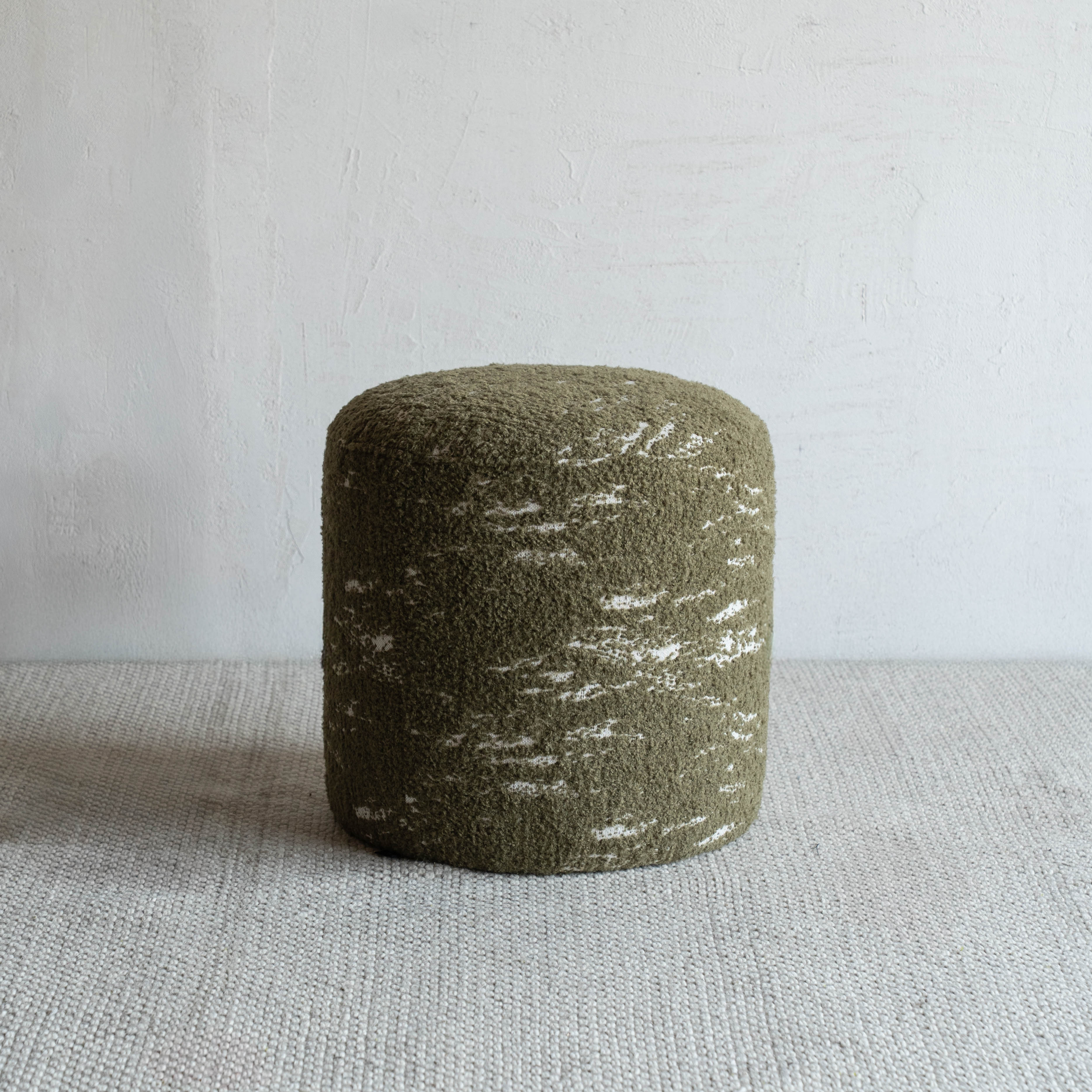 Atric Green Round Stool | Pouf