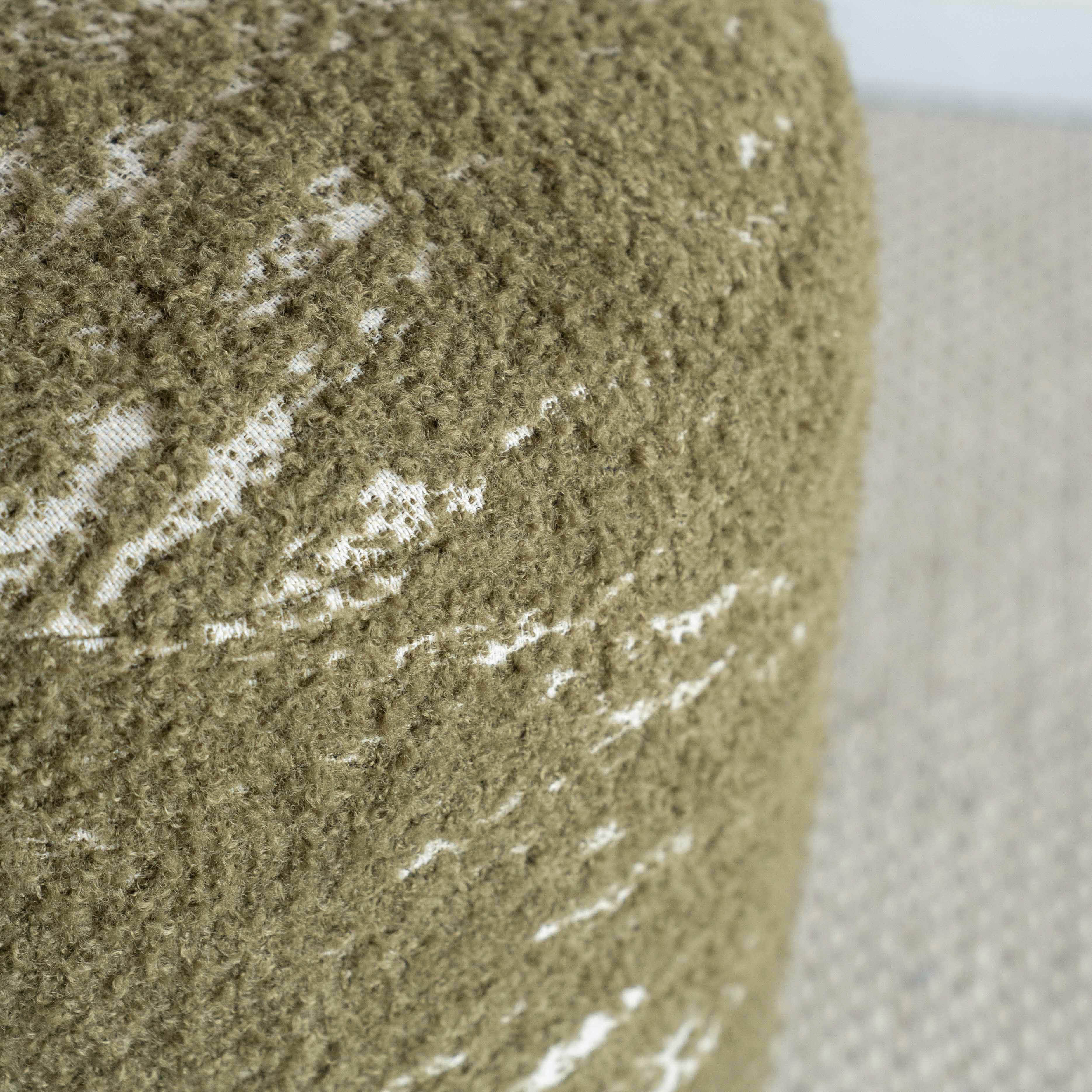 Atric Green Round Stool | Pouf