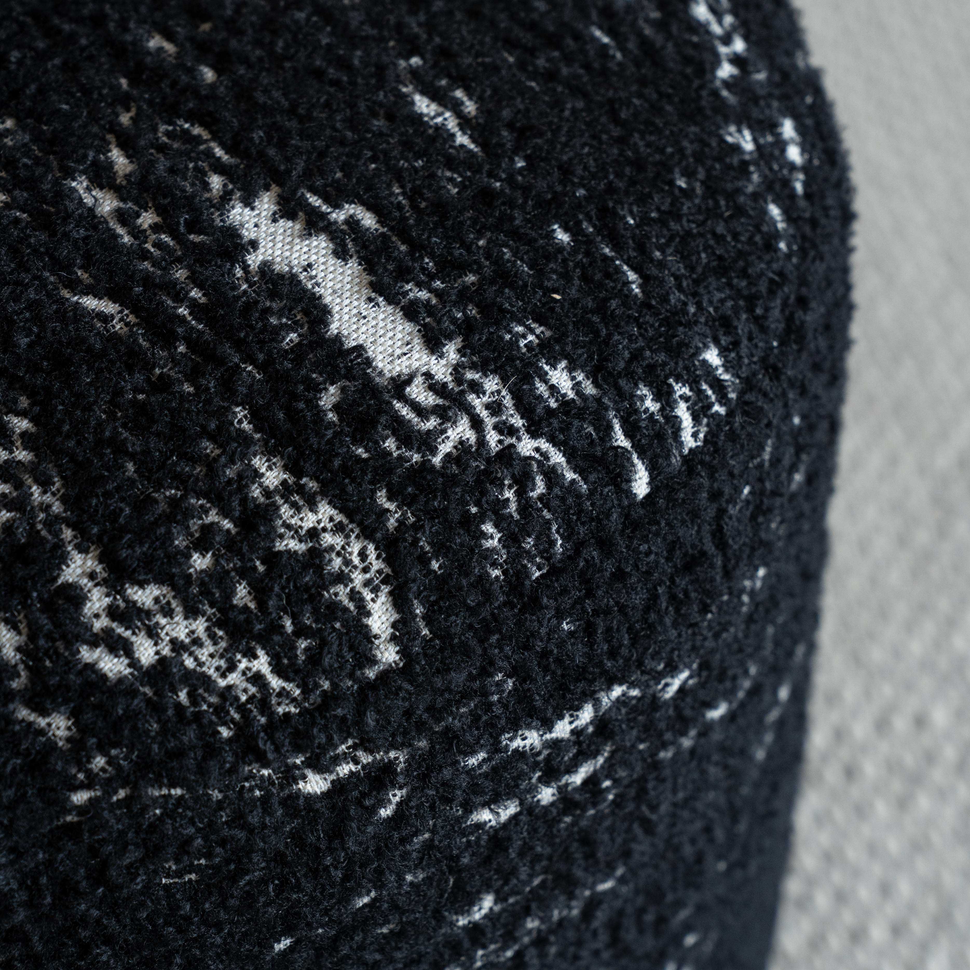 Atric Black Round Stool | Pouf