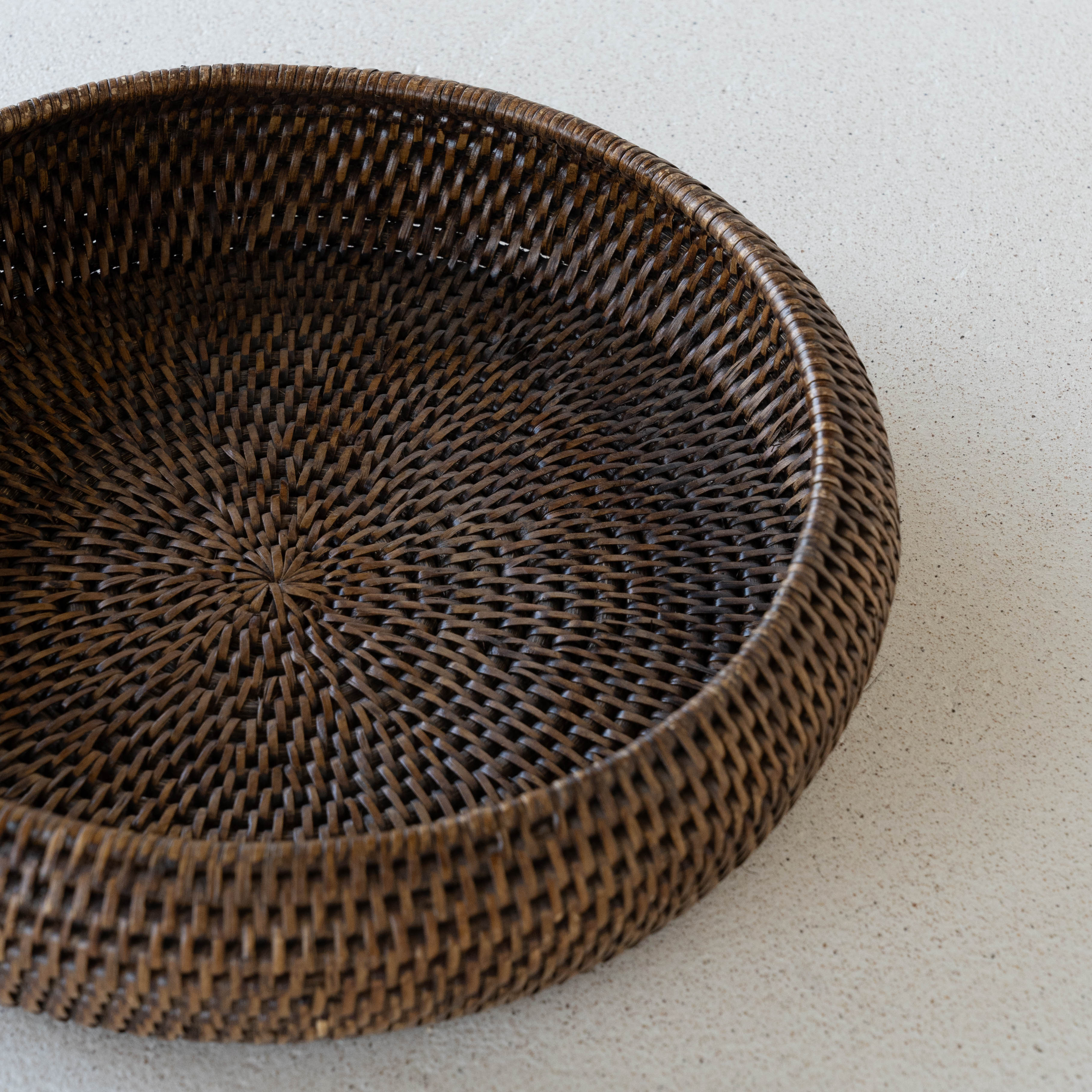 Handmade Rattan Round Fruit Bowl - Bowls - WS Living - UAE Modern Home Furniture Stores in Dubai