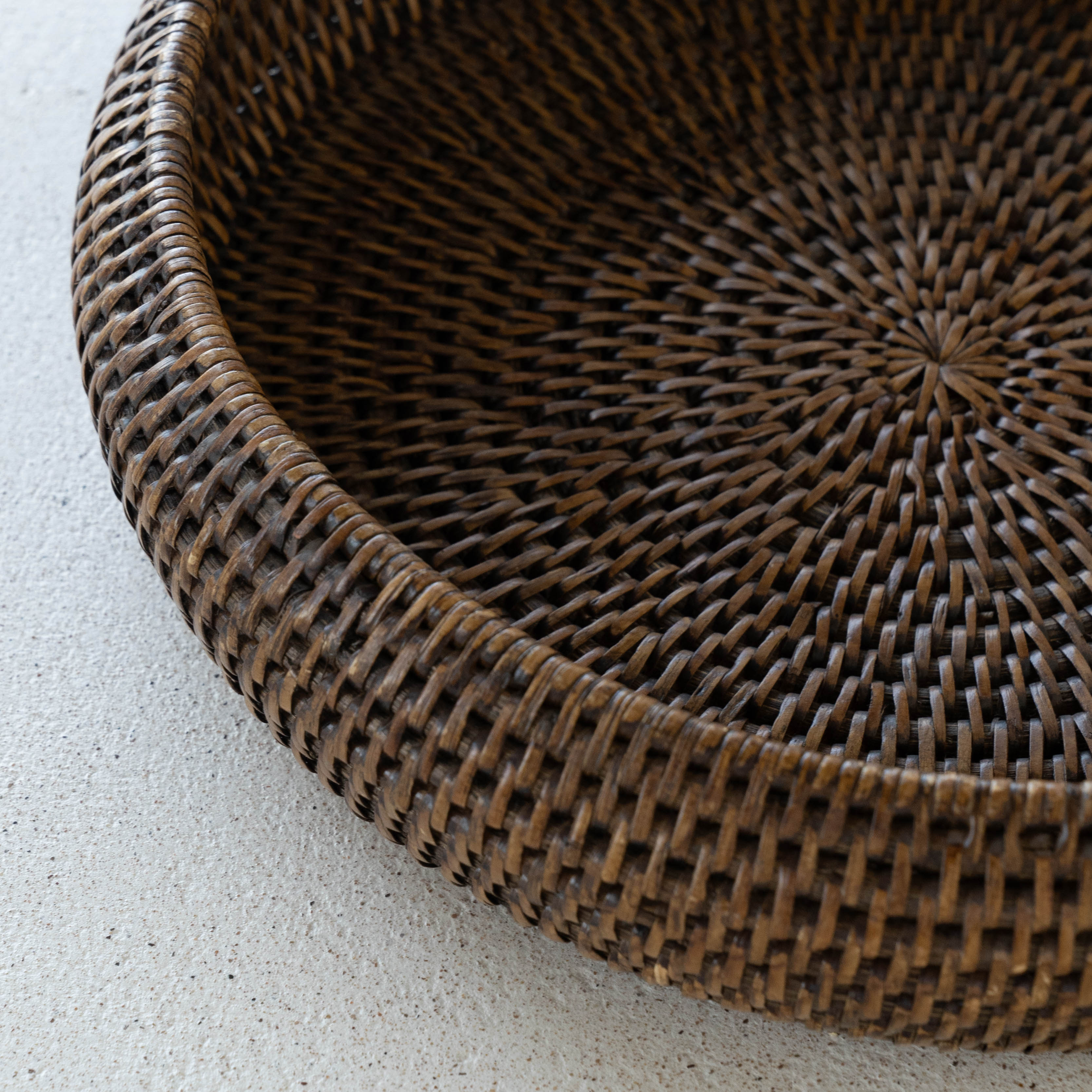 Handmade Rattan Round Fruit Bowl  - WS Living - UAE - Bowls Wood and steel Furnitures - Dubai