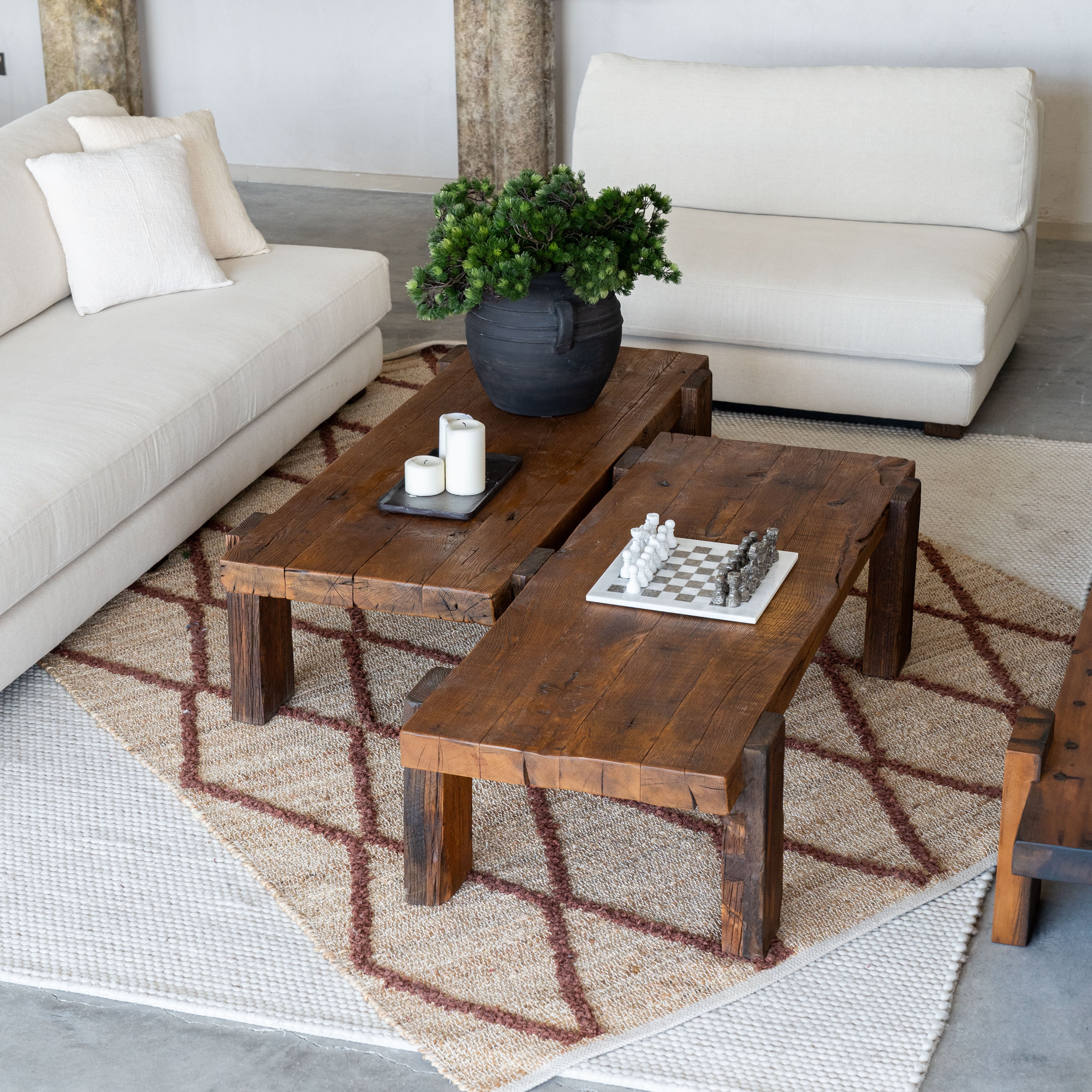 Ikou Solid Wood Coffee Table  - WS Living - UAE - TV Units Wood and steel Furnitures - Dubai