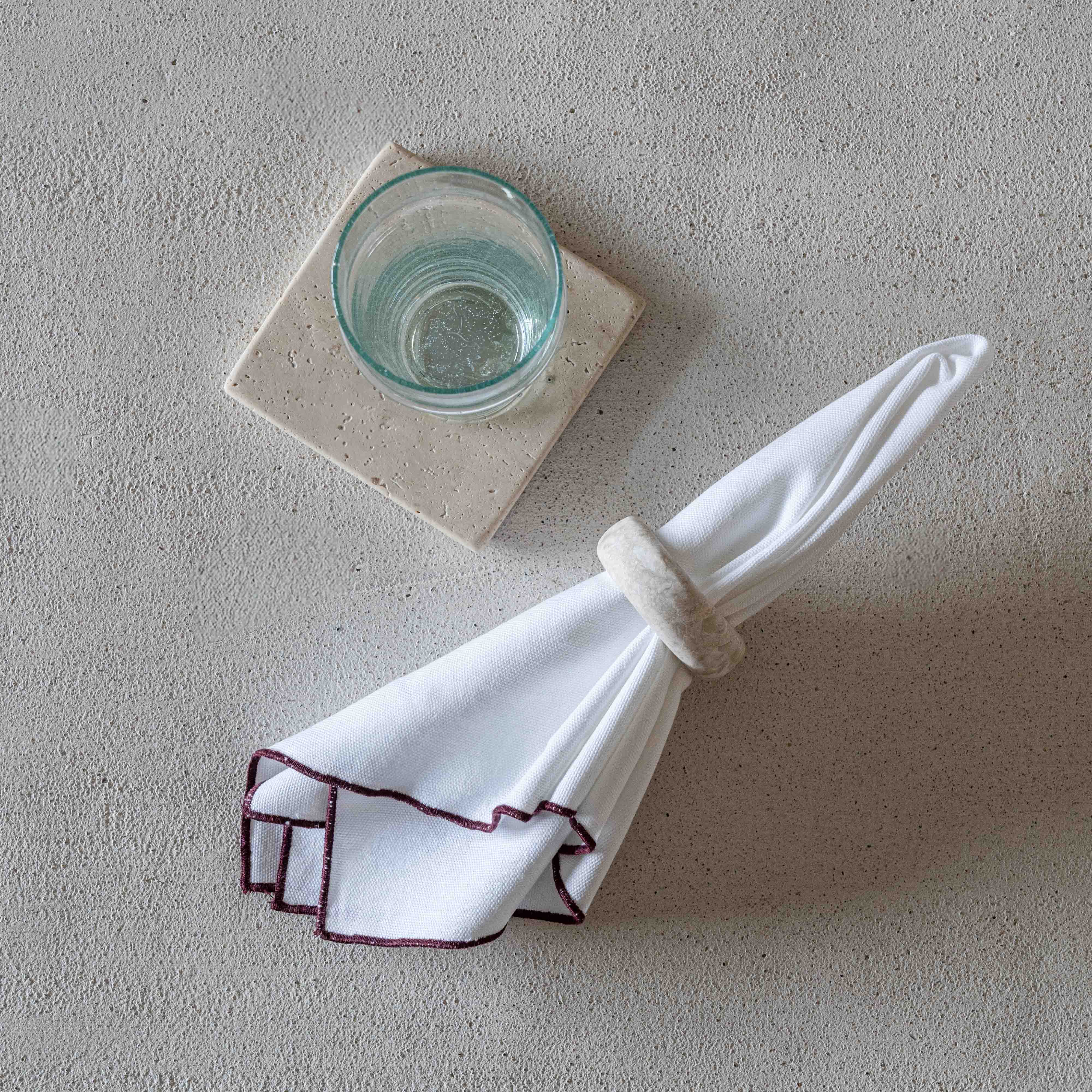 White Table Napkin - Set of two - Cloth Napkins - WS Living - UAE Modern Home Furniture Stores in Dubai