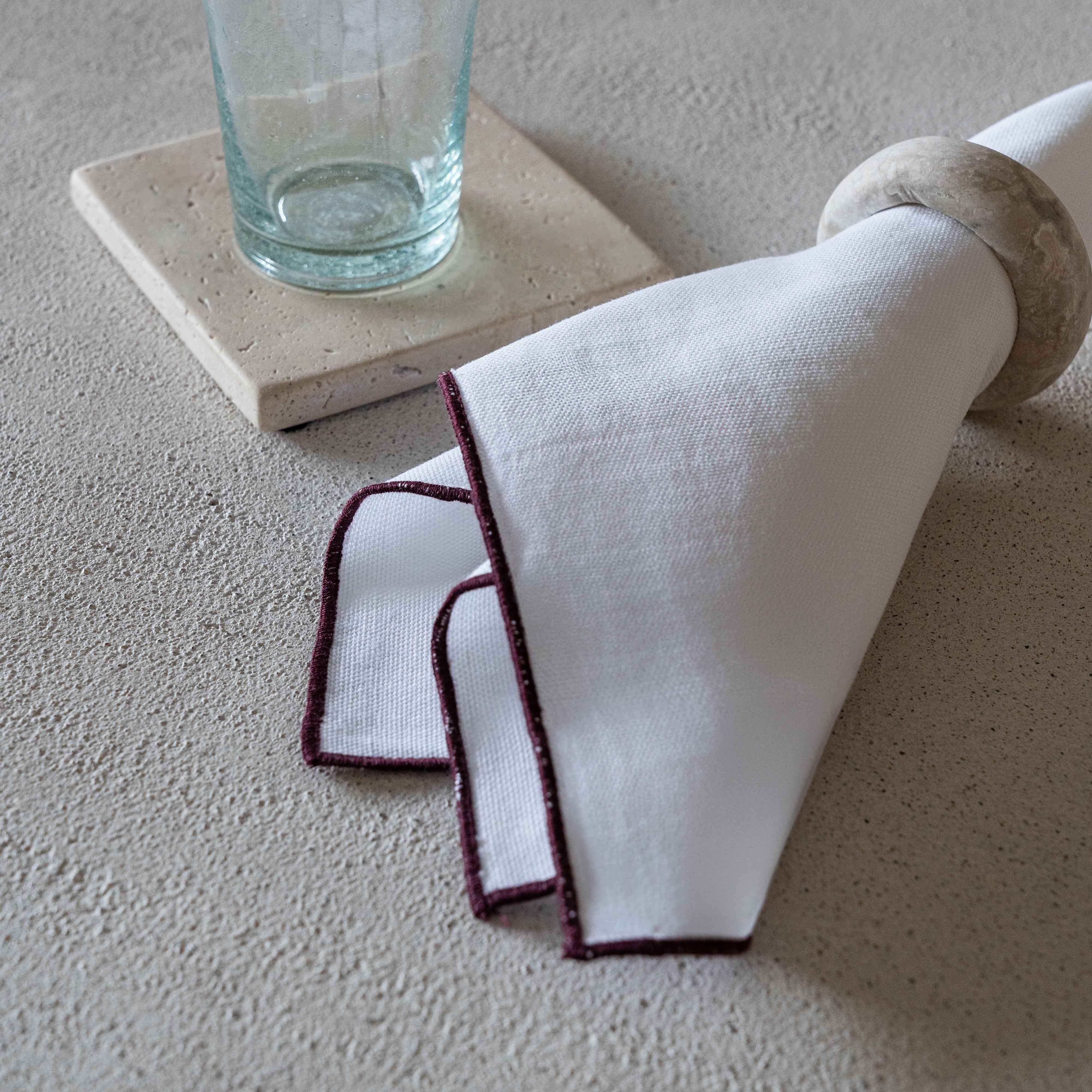 White Table Napkin - Set of two - Cloth Napkins - WS Living - UAE Modern Home Furniture Stores in Dubai