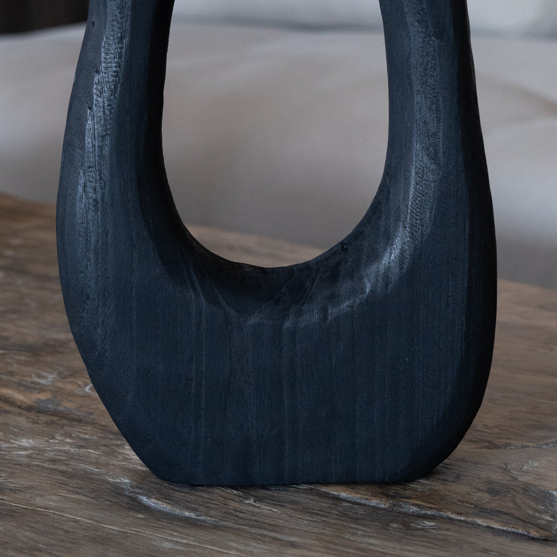 Rustic Reverie Decorative Nordic Wood Black Home Decor - Vase - WS Living - UAE Home Furniture Stores in Dubai