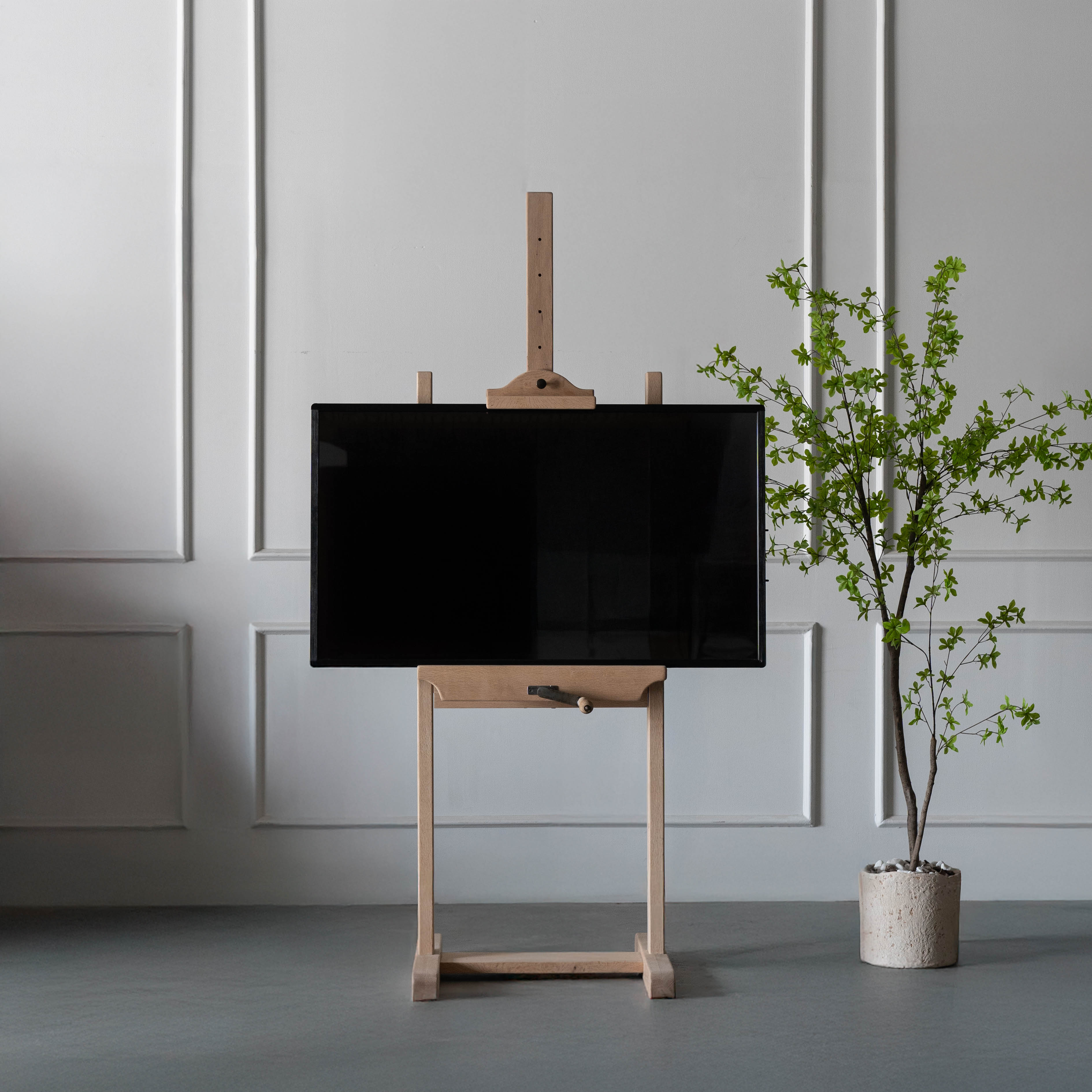 Pinecrest Vintage Style Wooden Adjustable Easel H Type Tv Stand