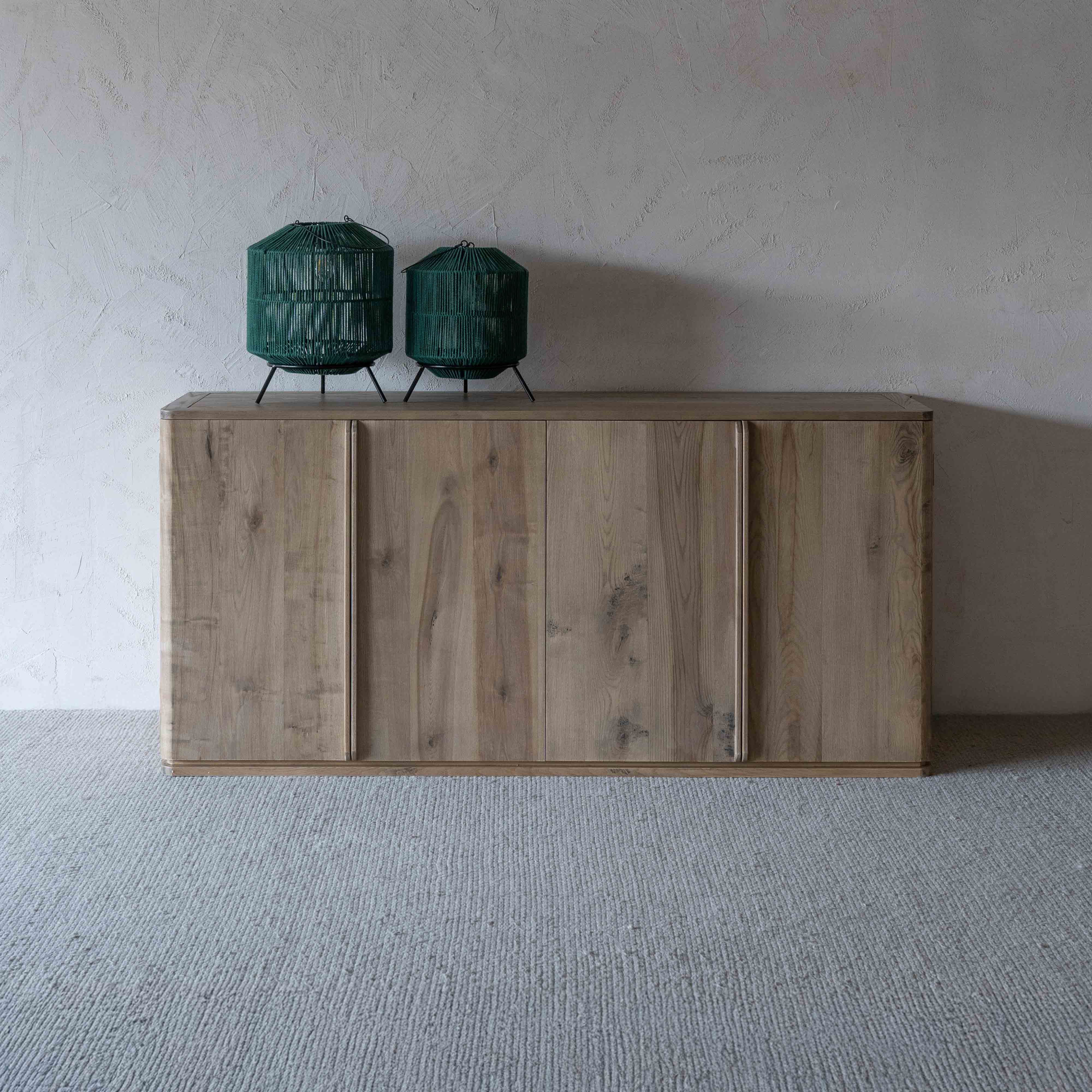 Woodland Luxe Solid Raw Wood Sideboard | Buffet Cabinet (AS IS)