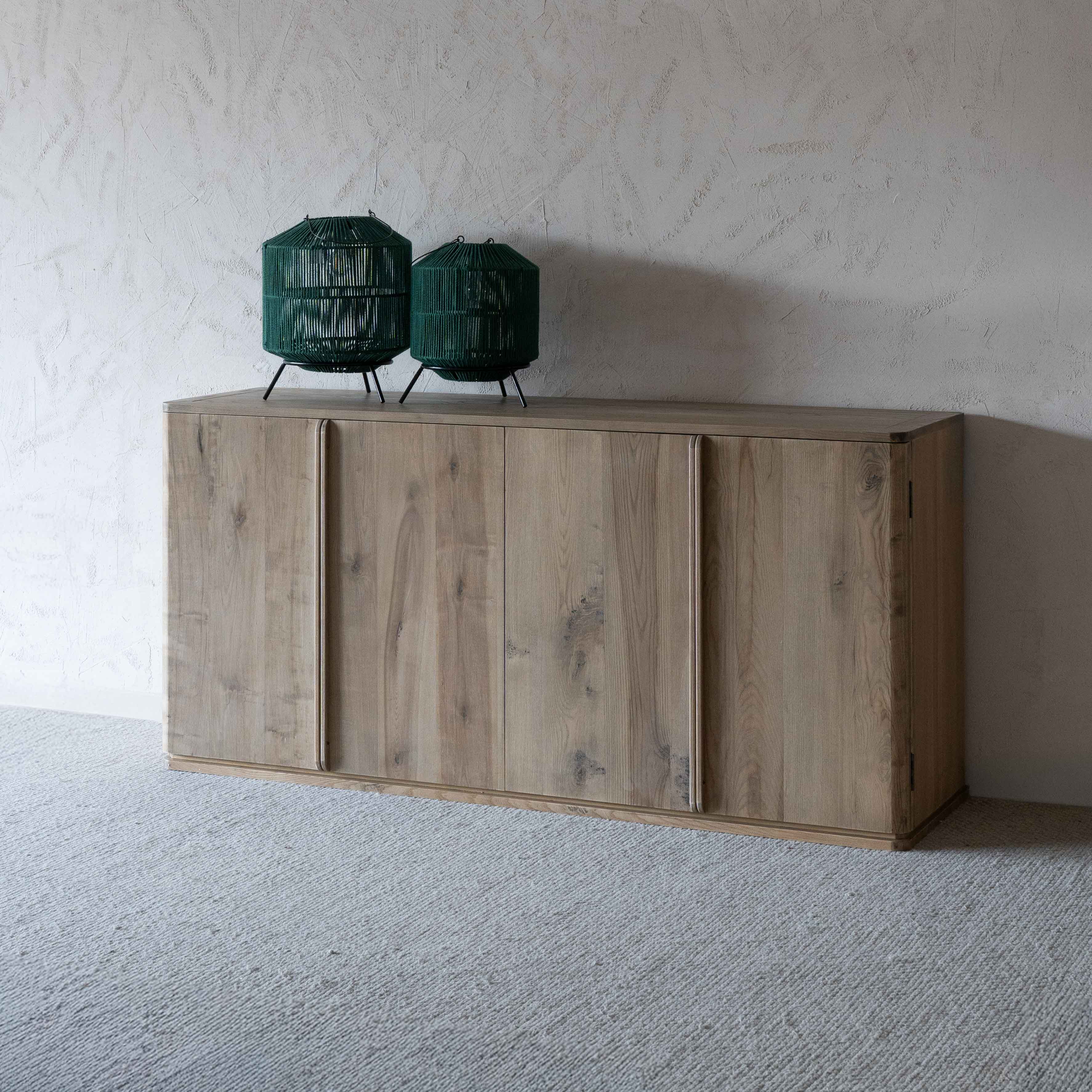 Woodland Luxe Solid Raw Wood Sideboard | Buffet Cabinet (AS IS)