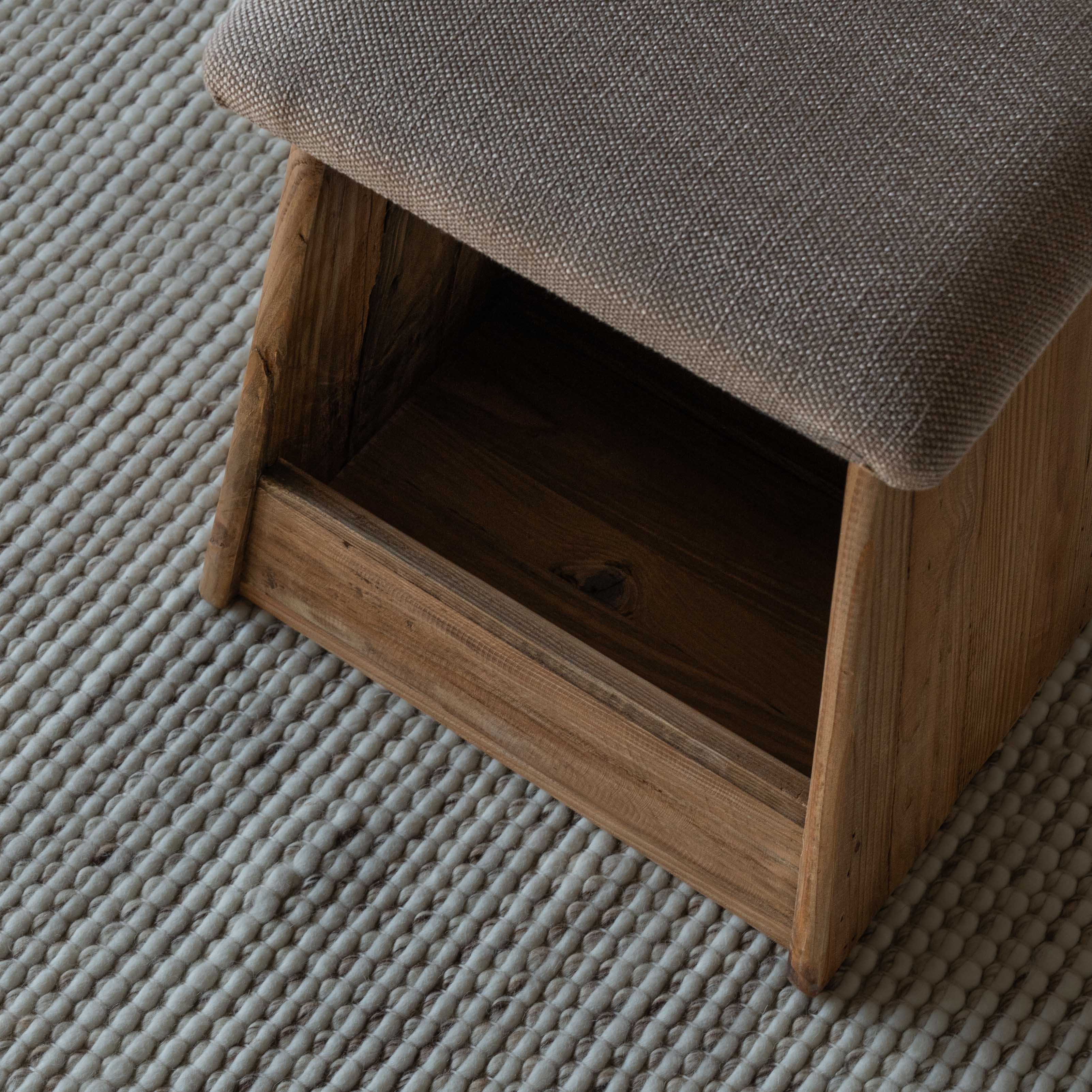 Woodlander Solid Wood Stool | Accent End Side Table