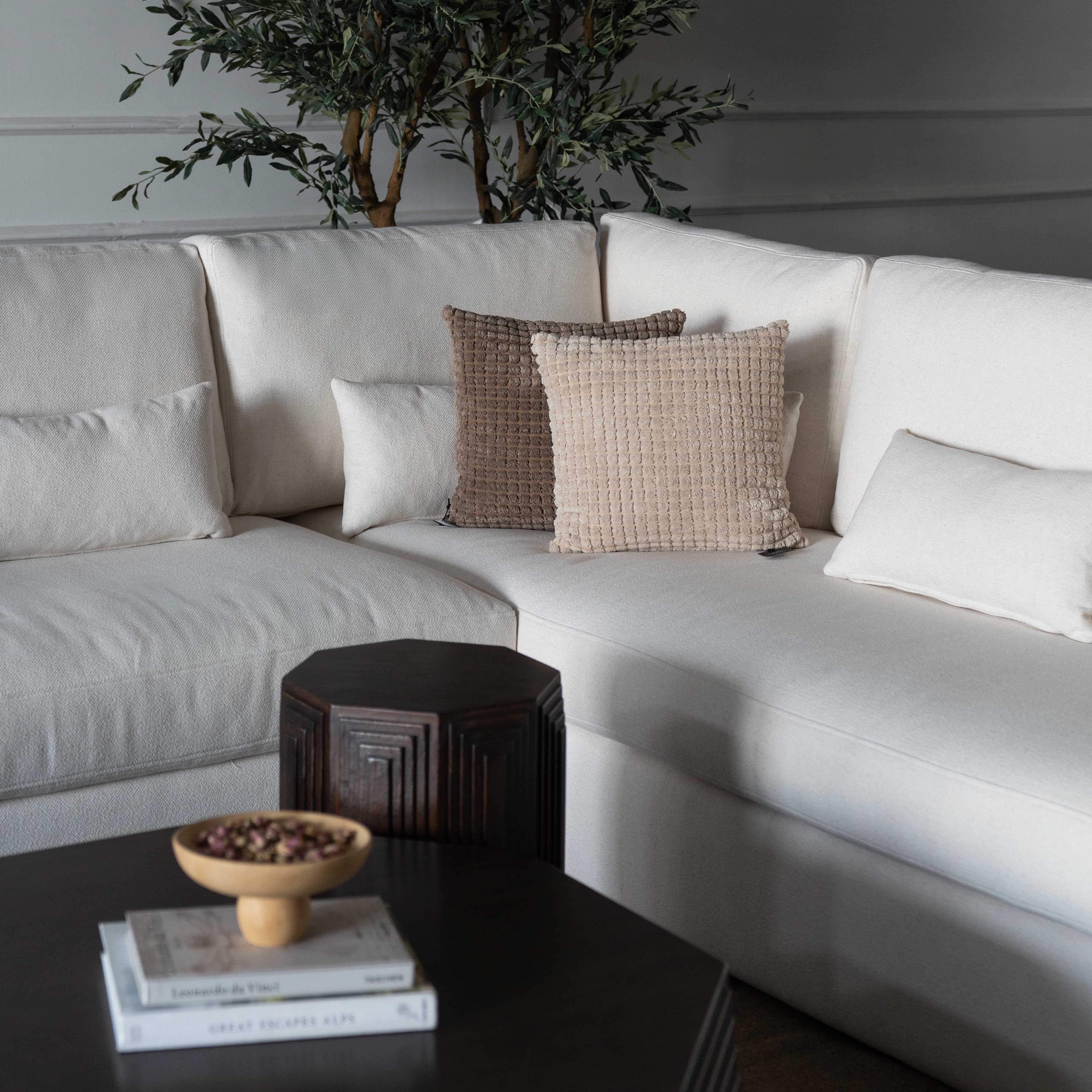 Yorra White L-Shape Sectional Sofa - Sofas - WS Living Furniture  Furniture Store in Dubai