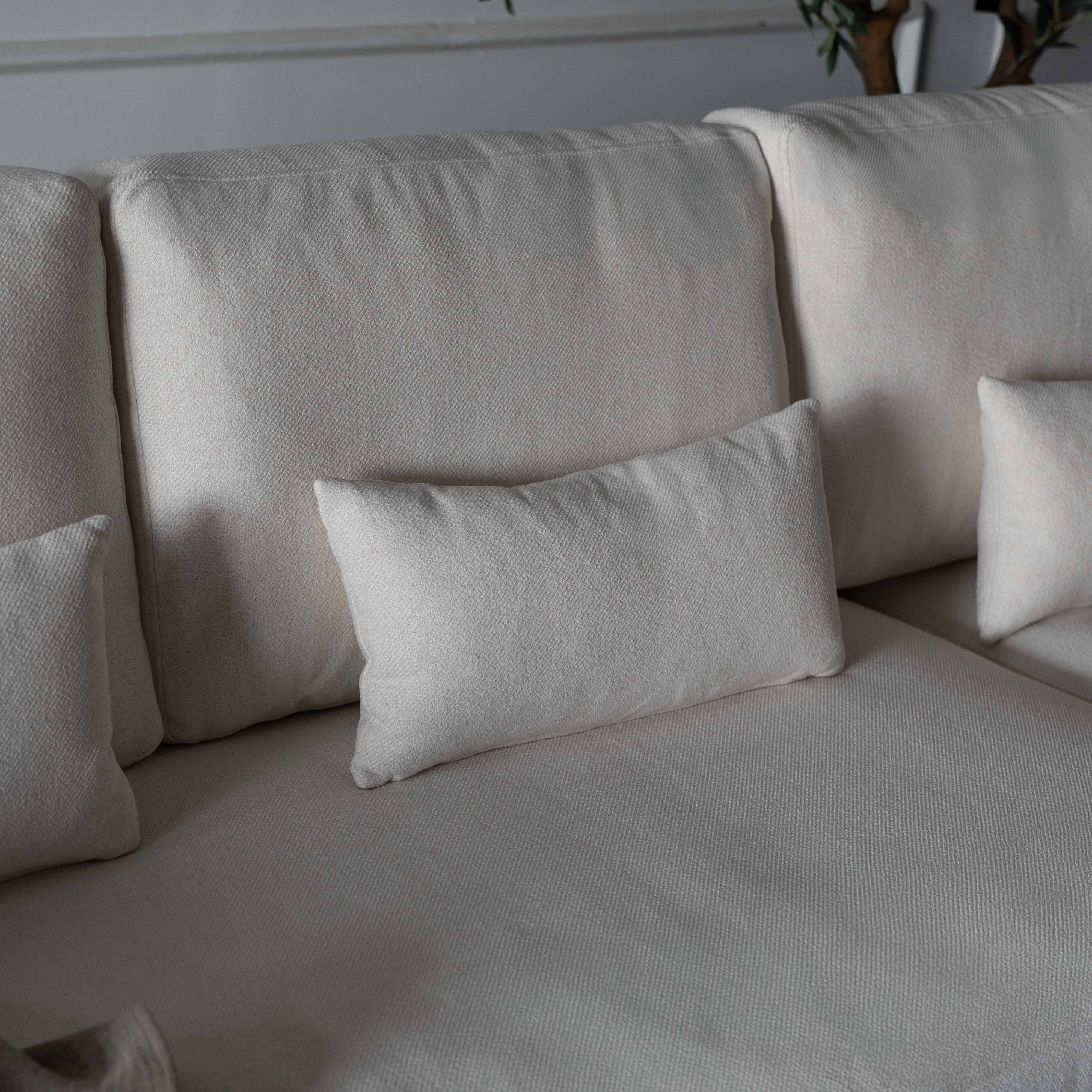 Yorra White L-Shape Sectional Sofa - Sofas - WS Living Furniture  Furniture Store in Dubai