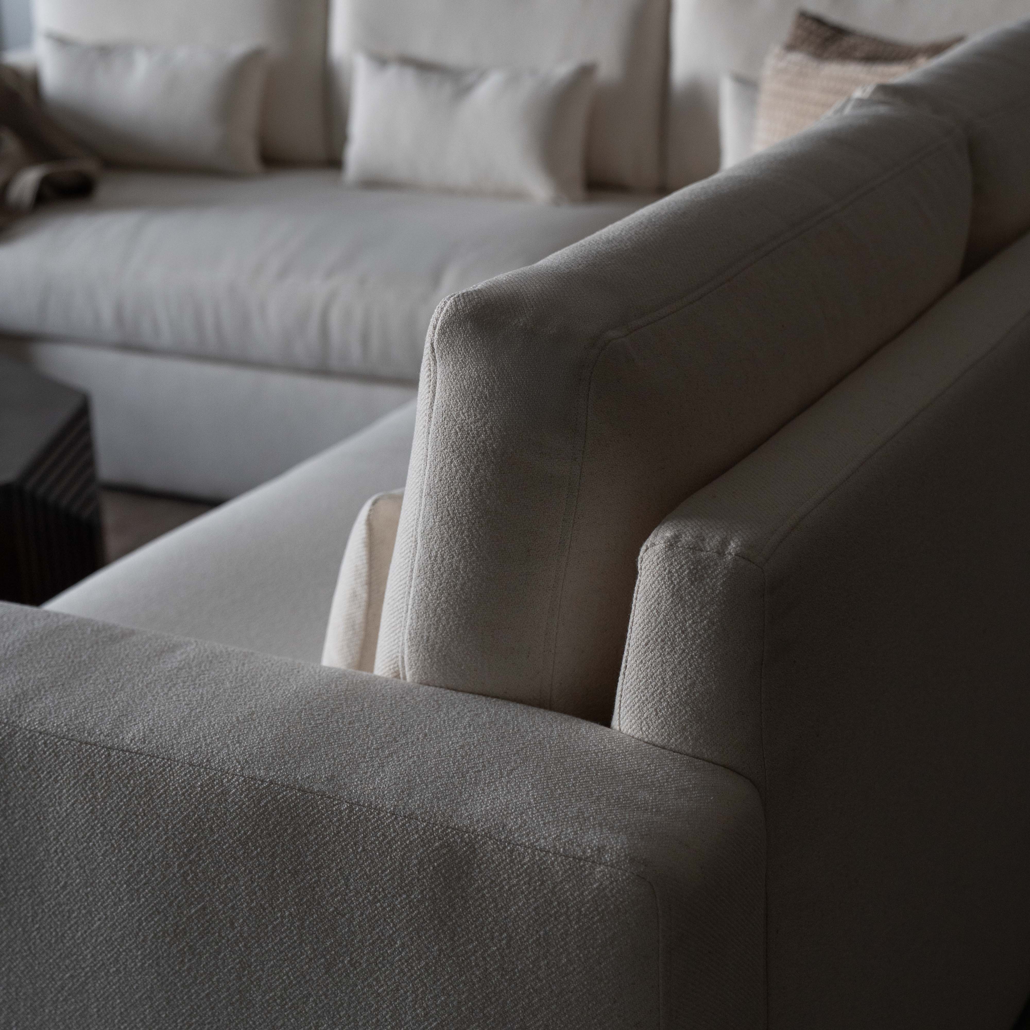 Yorra White L-Shape Sectional Sofa - Sofas - WS Living Furniture  Furniture Store in Dubai