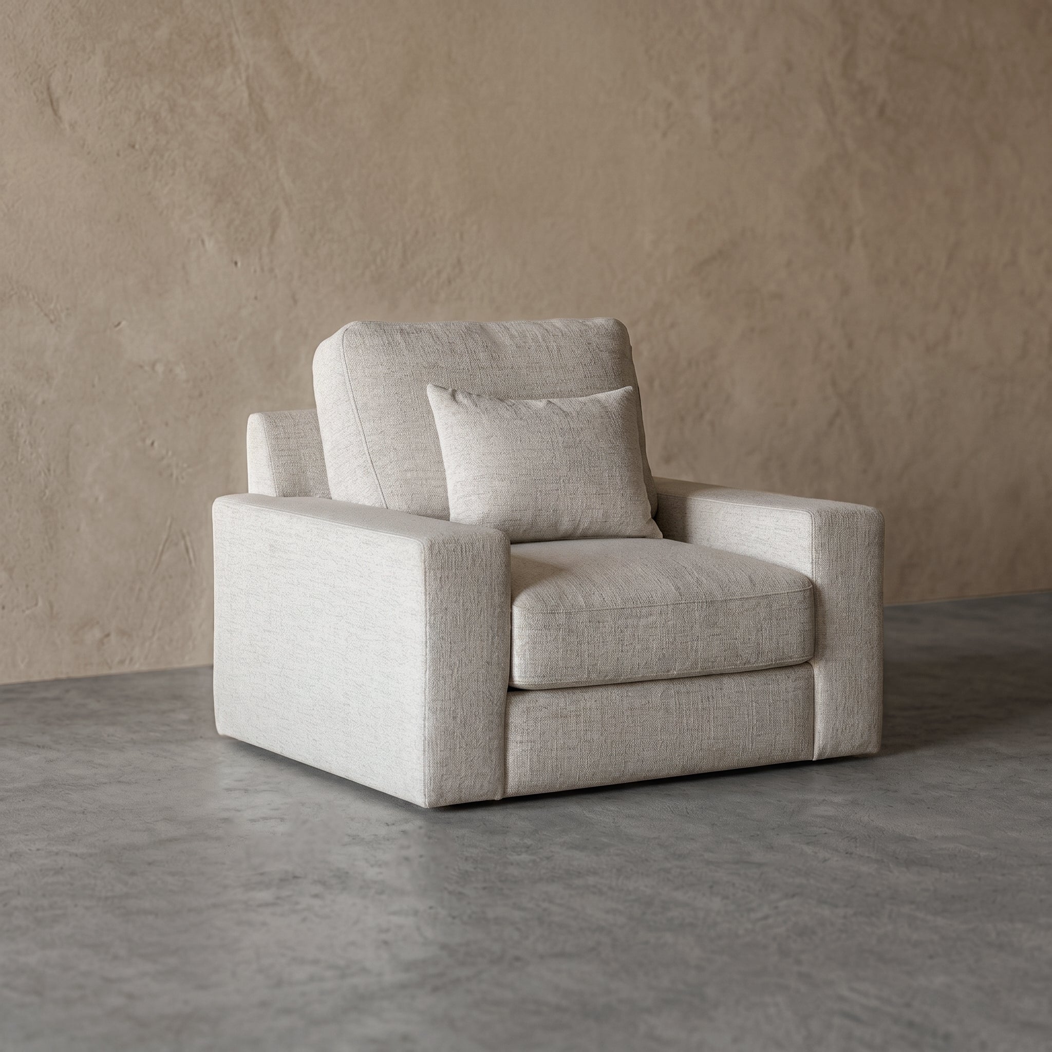 Yorra White Classic Style One Seater Sofa