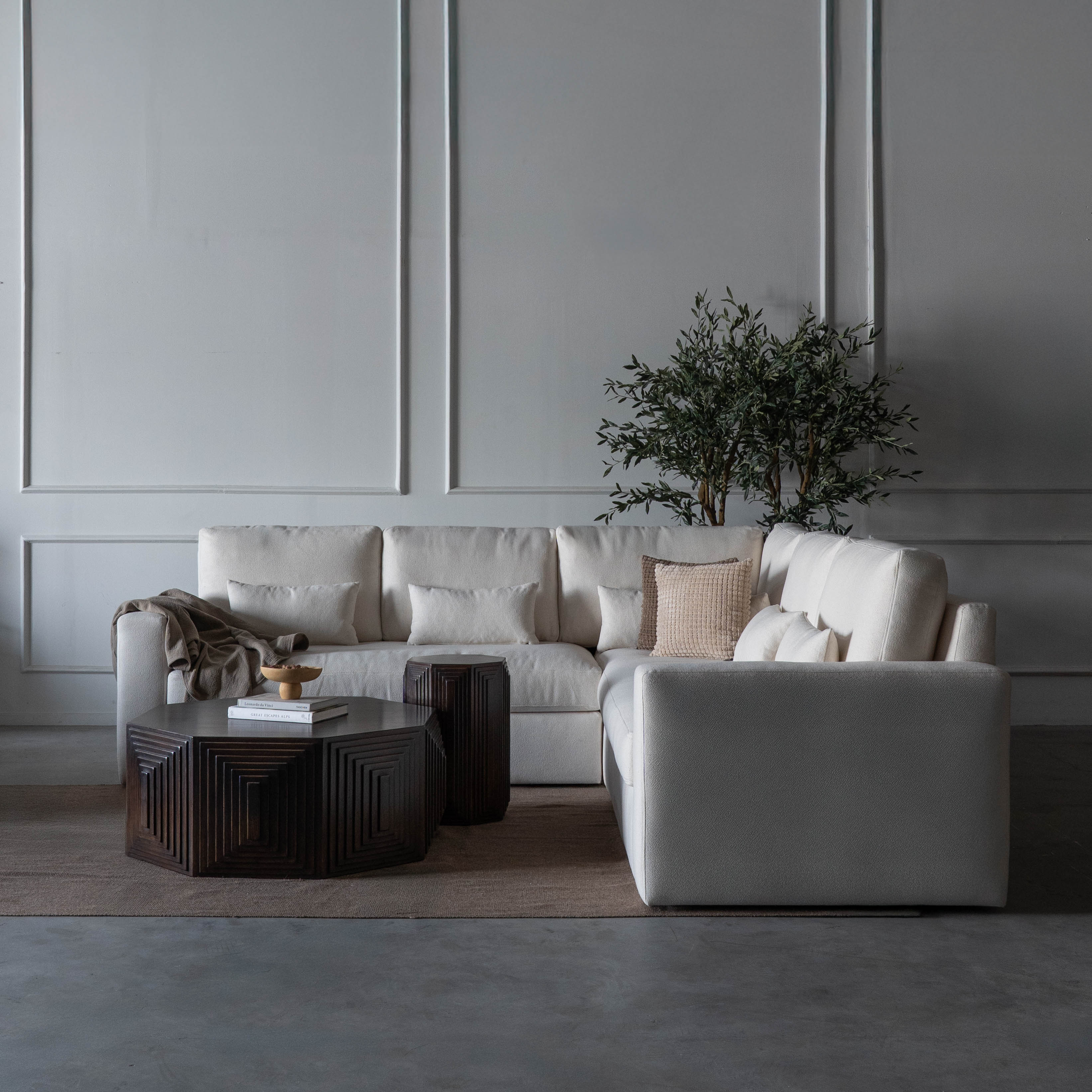 Yorra White L-Shape Sectional Sofa - Sofas - WS Living Furniture  Furniture Store in Dubai