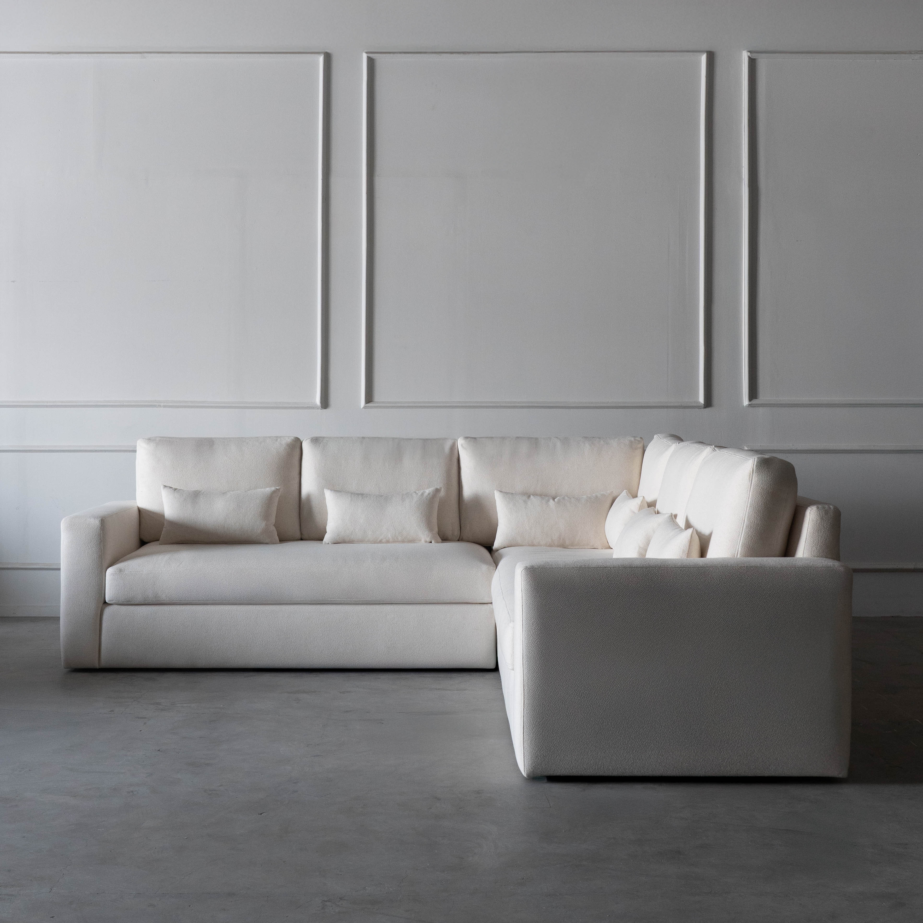 Yorra White L-Shape Sectional Sofa - Sofas - WS Living Furniture  Furniture Store in Dubai