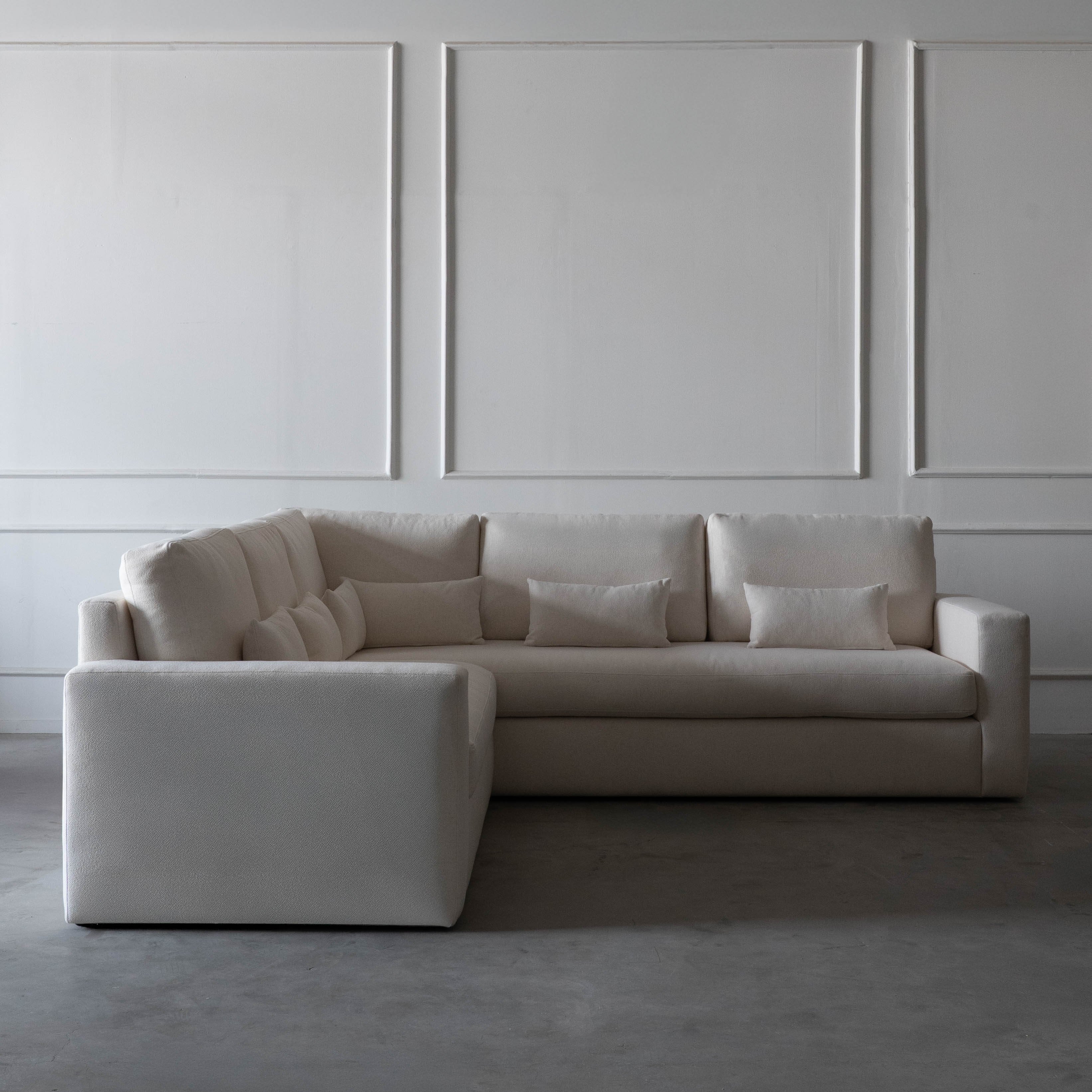 Yorra White L-Shape Sectional Sofa - Sofas - WS Living Furniture  Furniture Store in Dubai
