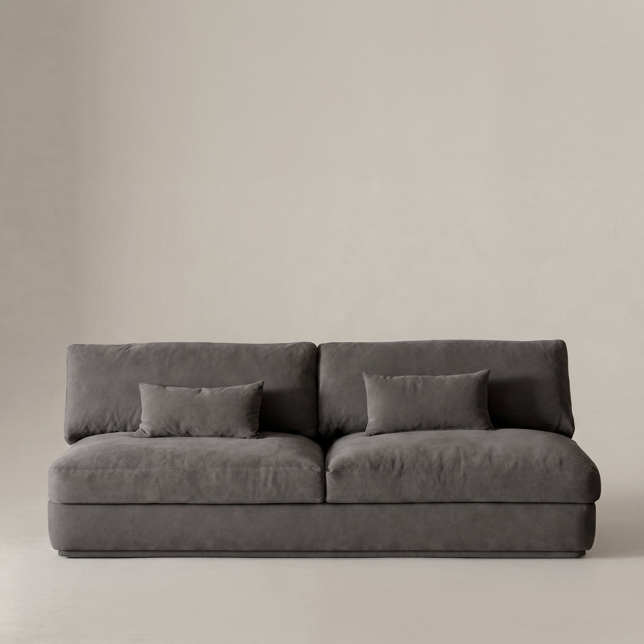 Zola Modern 3 Seater Sofa - Grey/Charcoal