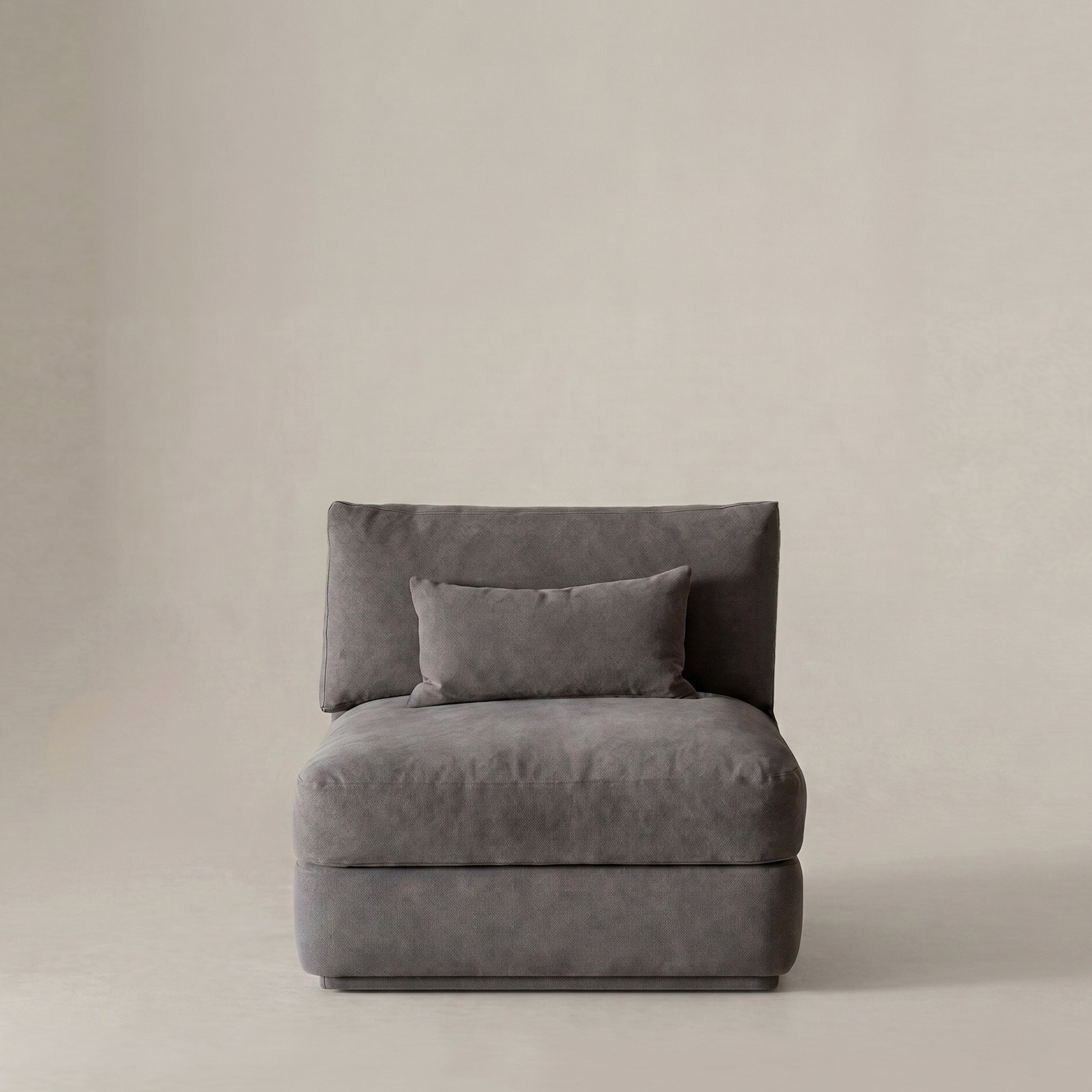 Zola Modern One Seater Sofa - Grey/Charcoal