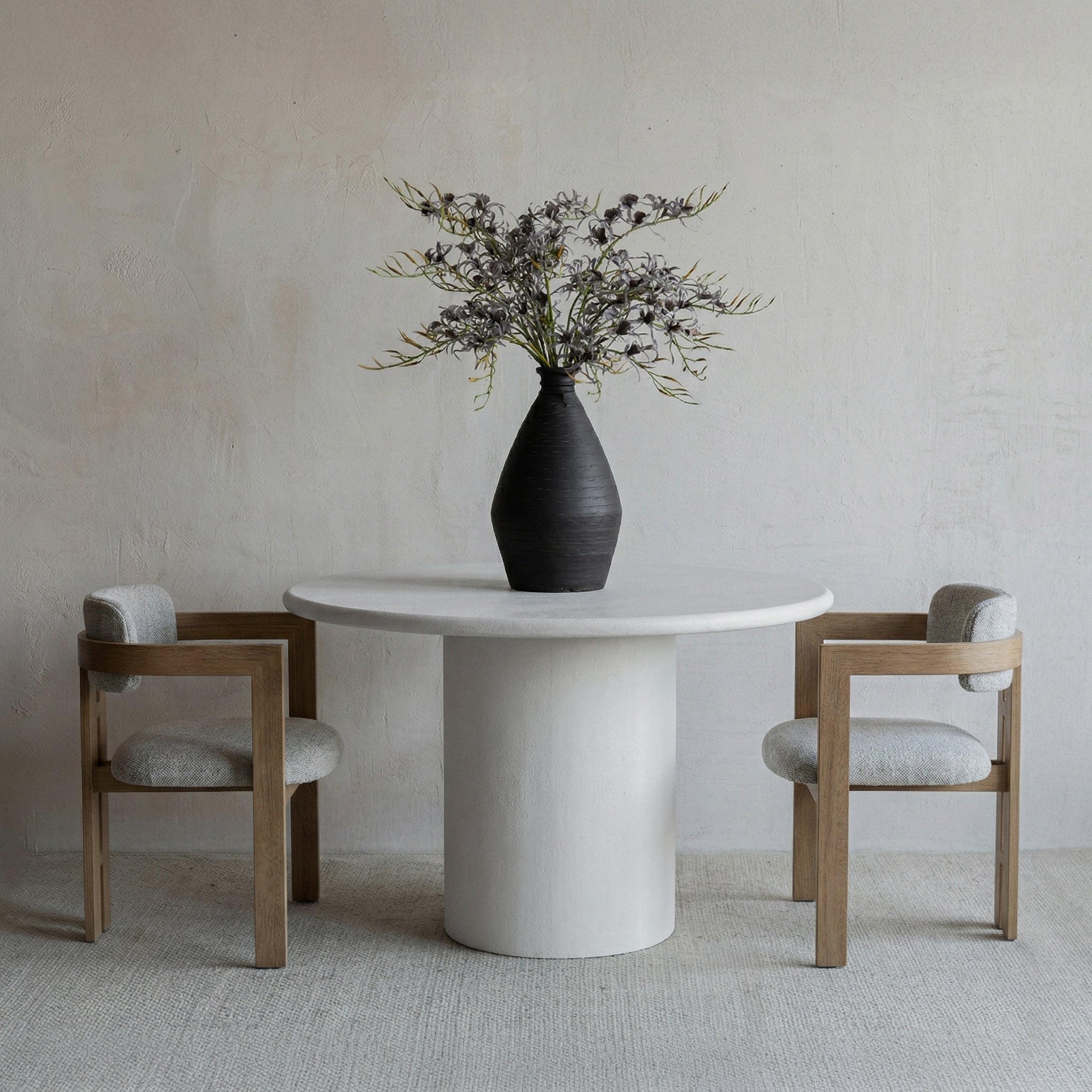 Alaska White Round Dining Table