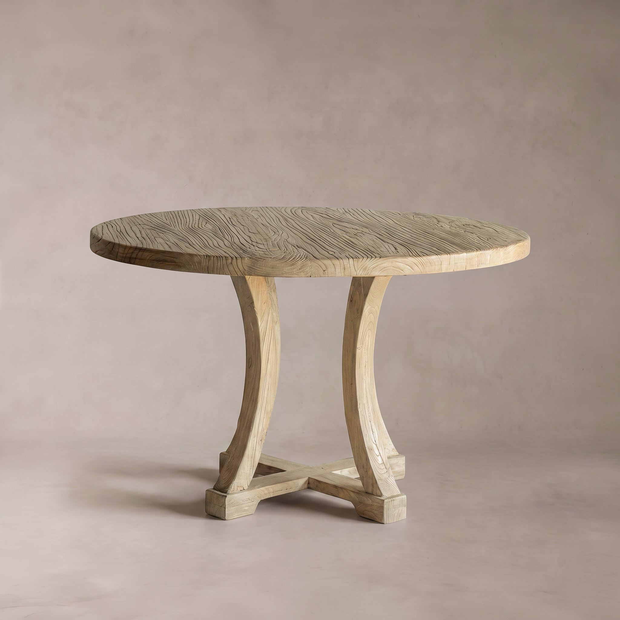 Atheris Elm Wood Round Dining Table
