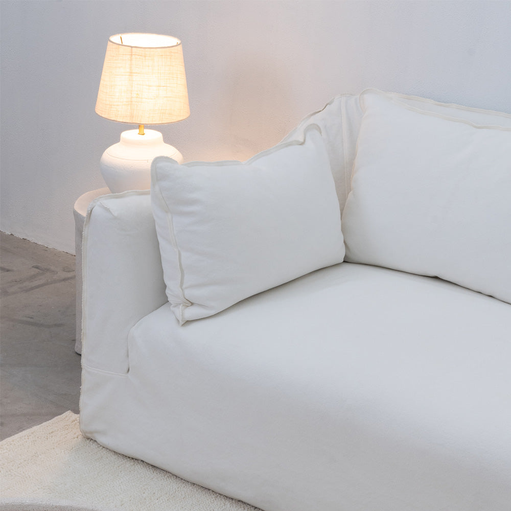 Clara 3 Seater Sofa - White -  - WS Living - UAE Modern Home Furniture Stores in Dubai