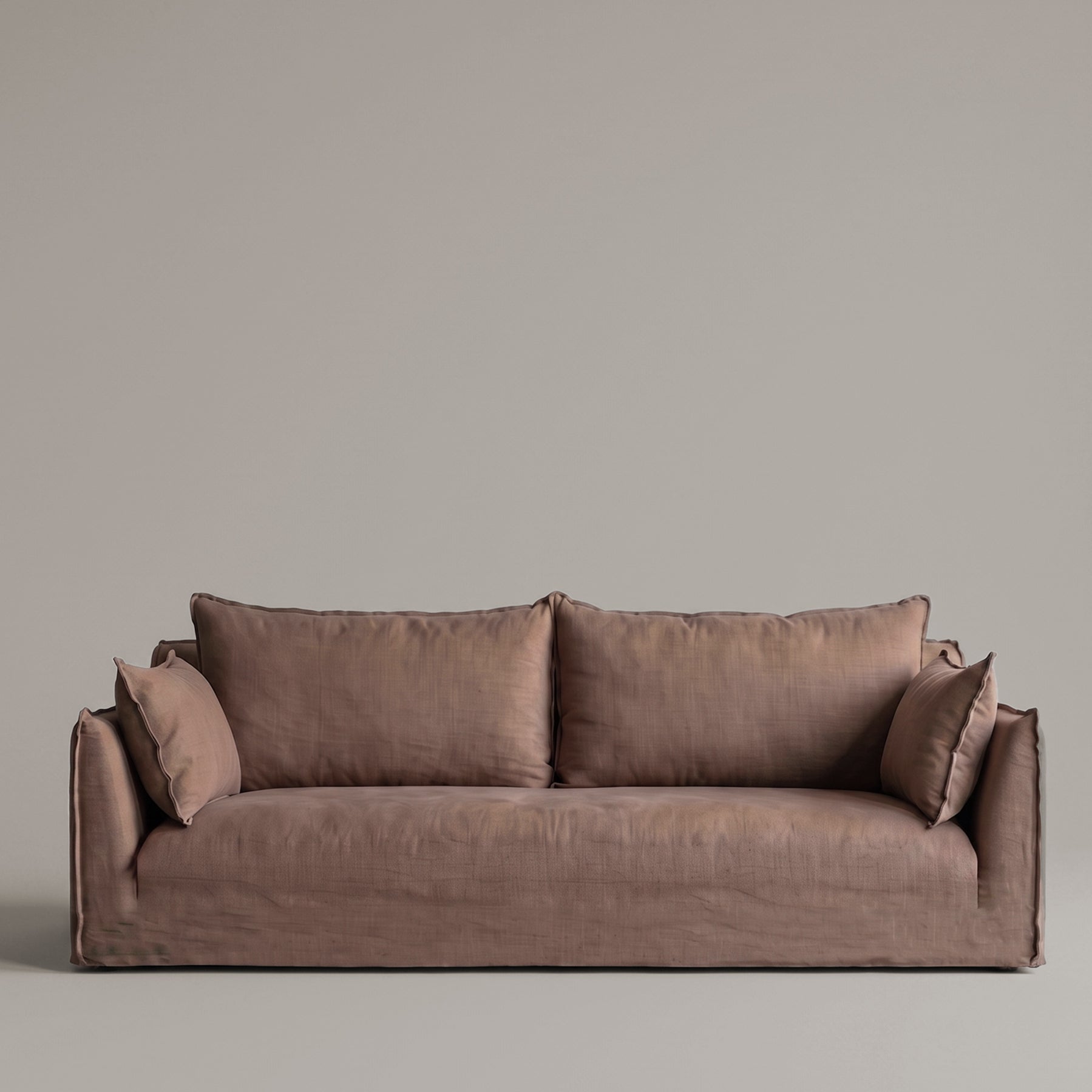 Clara Italian Style Classic 2 Seater Sofa - Washed Tobacco