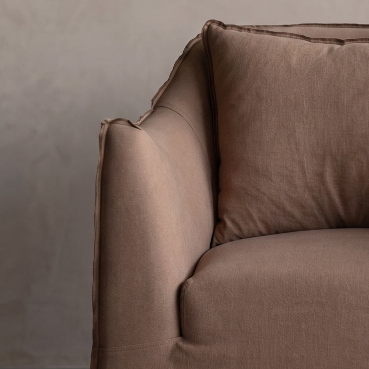 أريكة بينا بوكل زاوية بيضاء على شكل حرف L