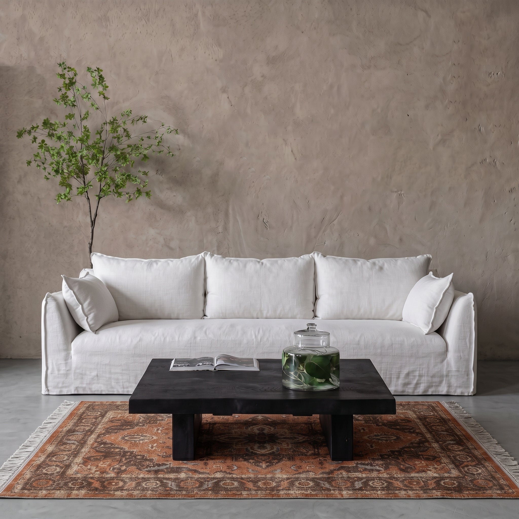 Clara Italian Classic 3 Seater Sofa - WHITE