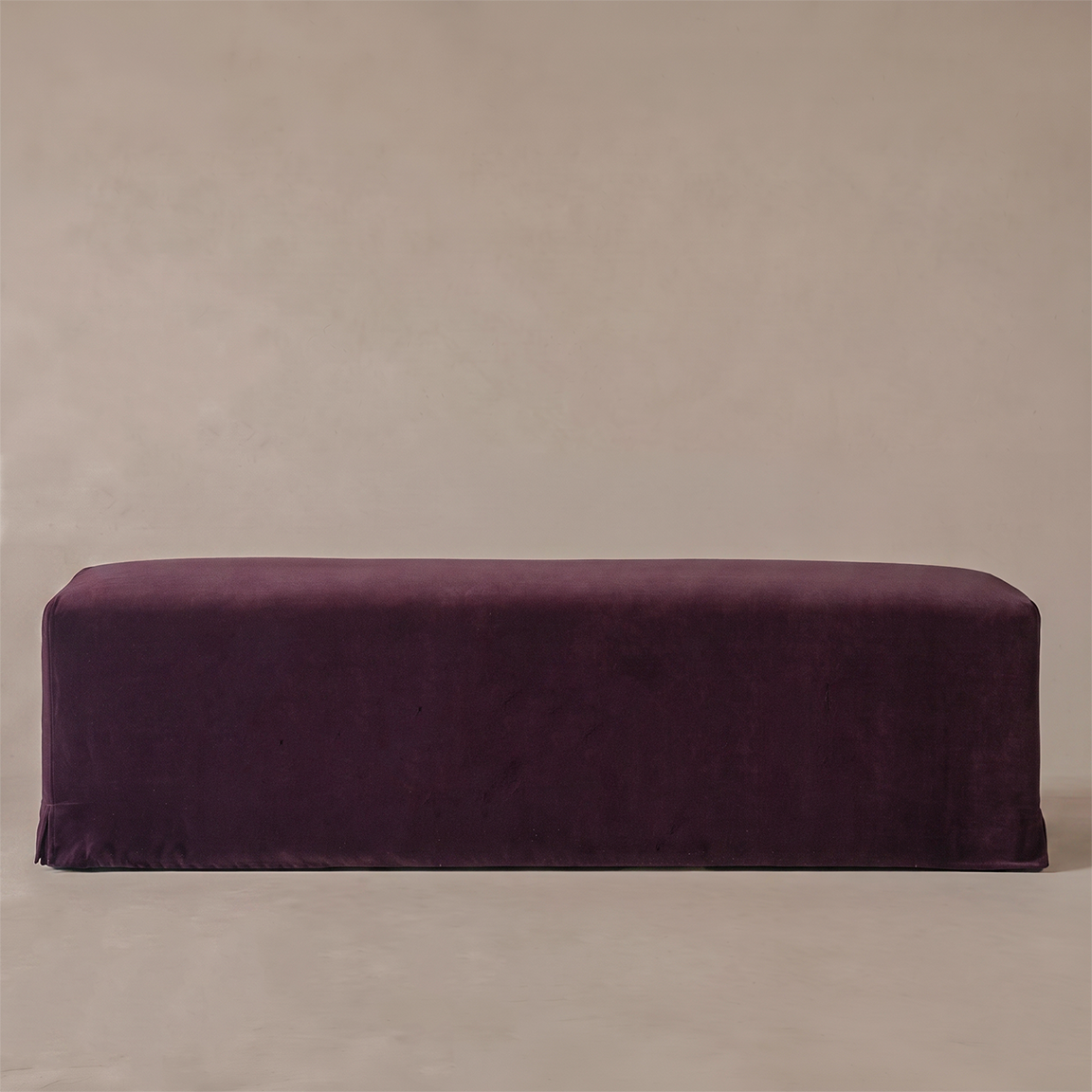 Velmora Evie Upholstered Velvet Bench - Burgundy